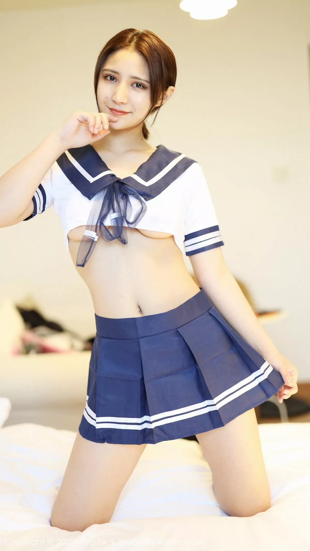 秀人集.com_[MyGirl美媛馆]Vol.442_嫩模久久Aimee青春JK制服主题半脱秀火辣身材诱惑写真66P