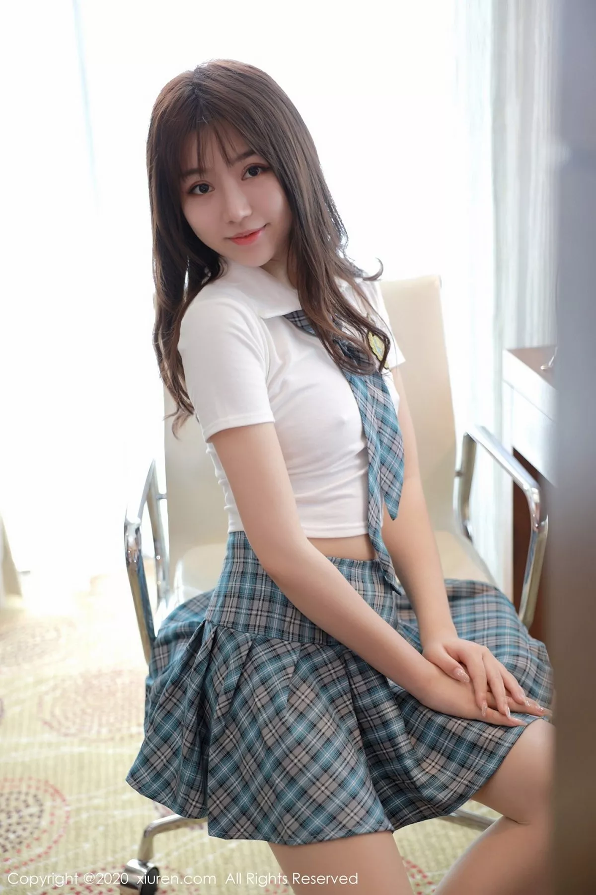 秀人集.com_[XiuRen秀人网]No.2291_嫩模梦梵经典JK少女制服主题半脱短裙露性感内裤翘臀诱惑写真52P