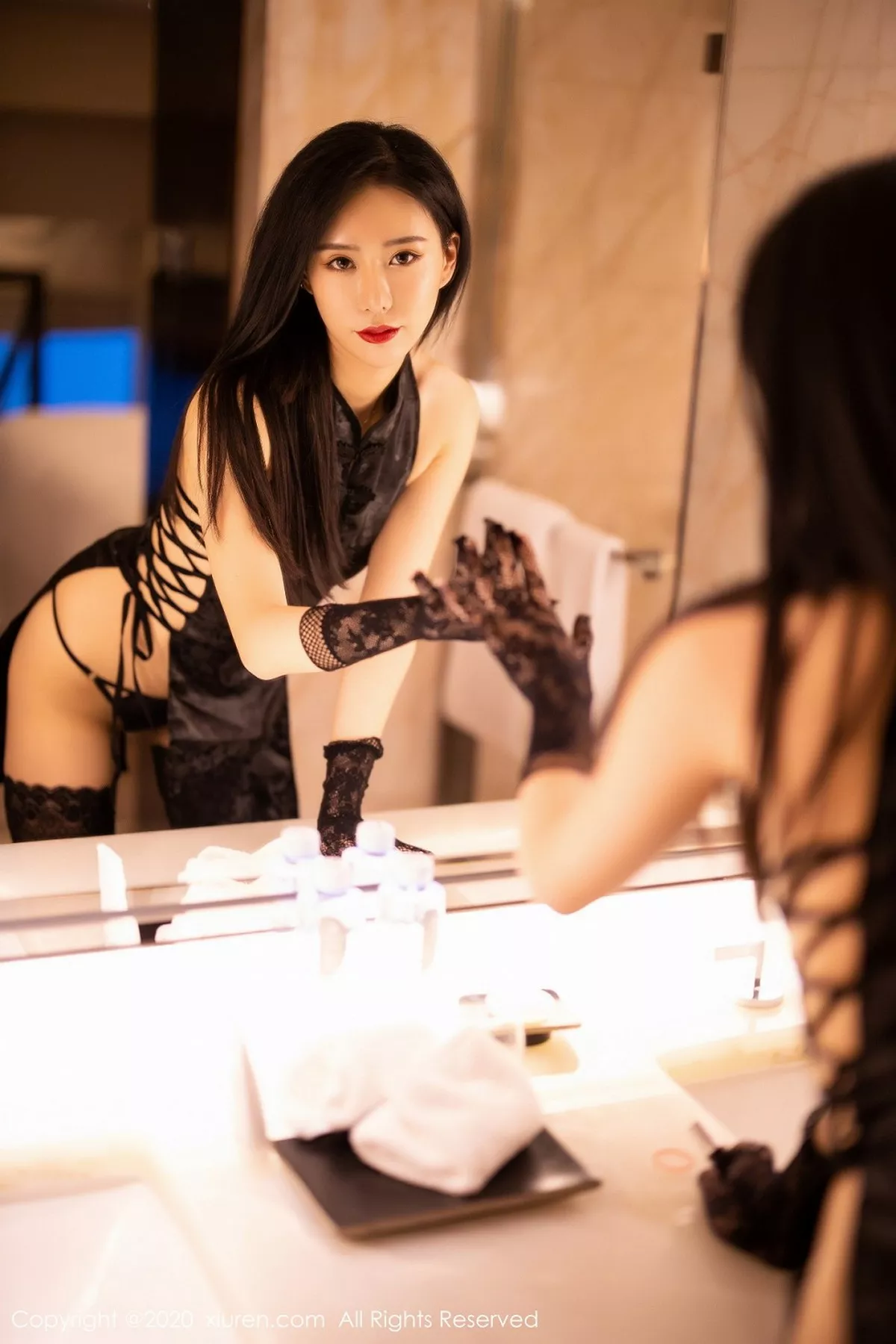 秀人集.com_[XiuRen秀人网]No.2331_嫩模BABY_柒私房黑色内衣主题丁字裤配黑丝袜极致魅惑写真75P