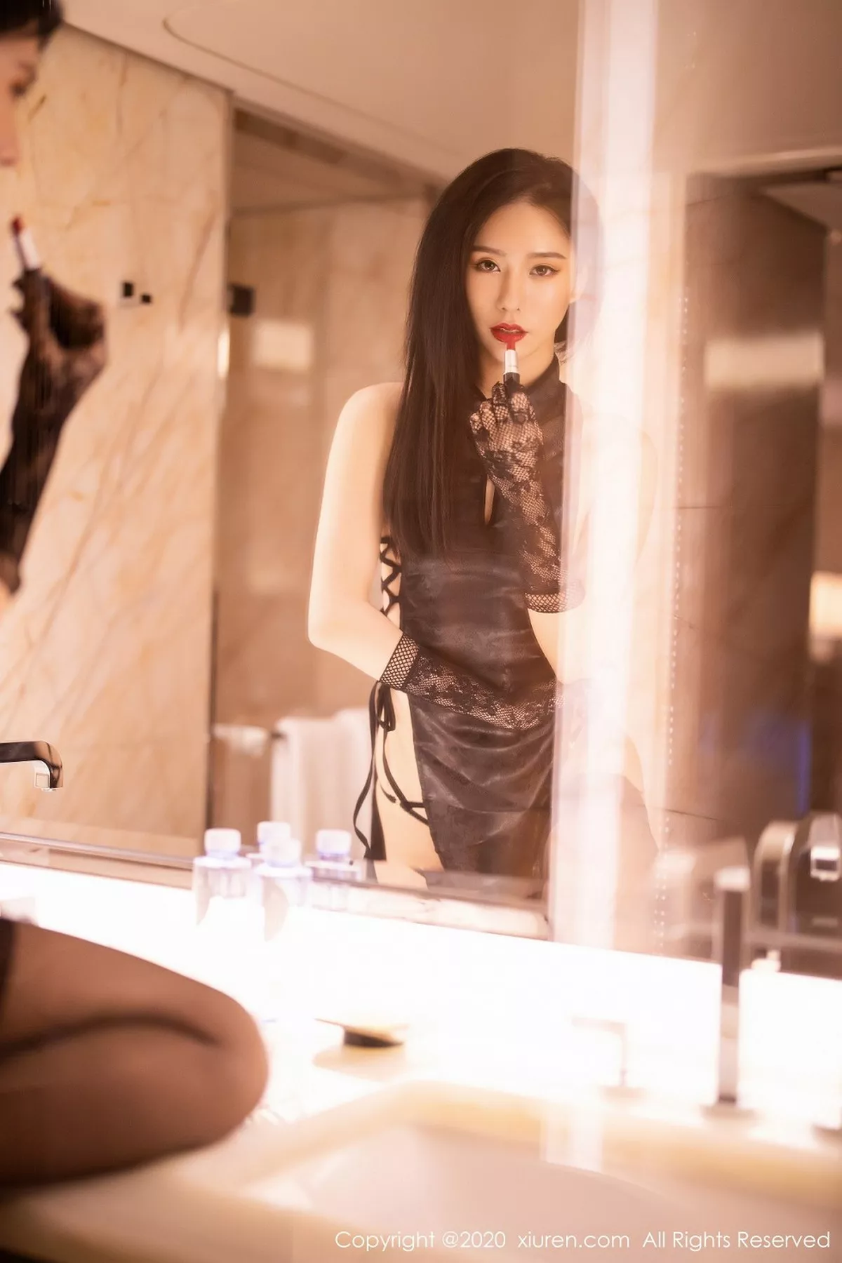 秀人集.com_[XiuRen秀人网]No.2331_嫩模BABY_柒私房黑色内衣主题丁字裤配黑丝袜极致魅惑写真75P