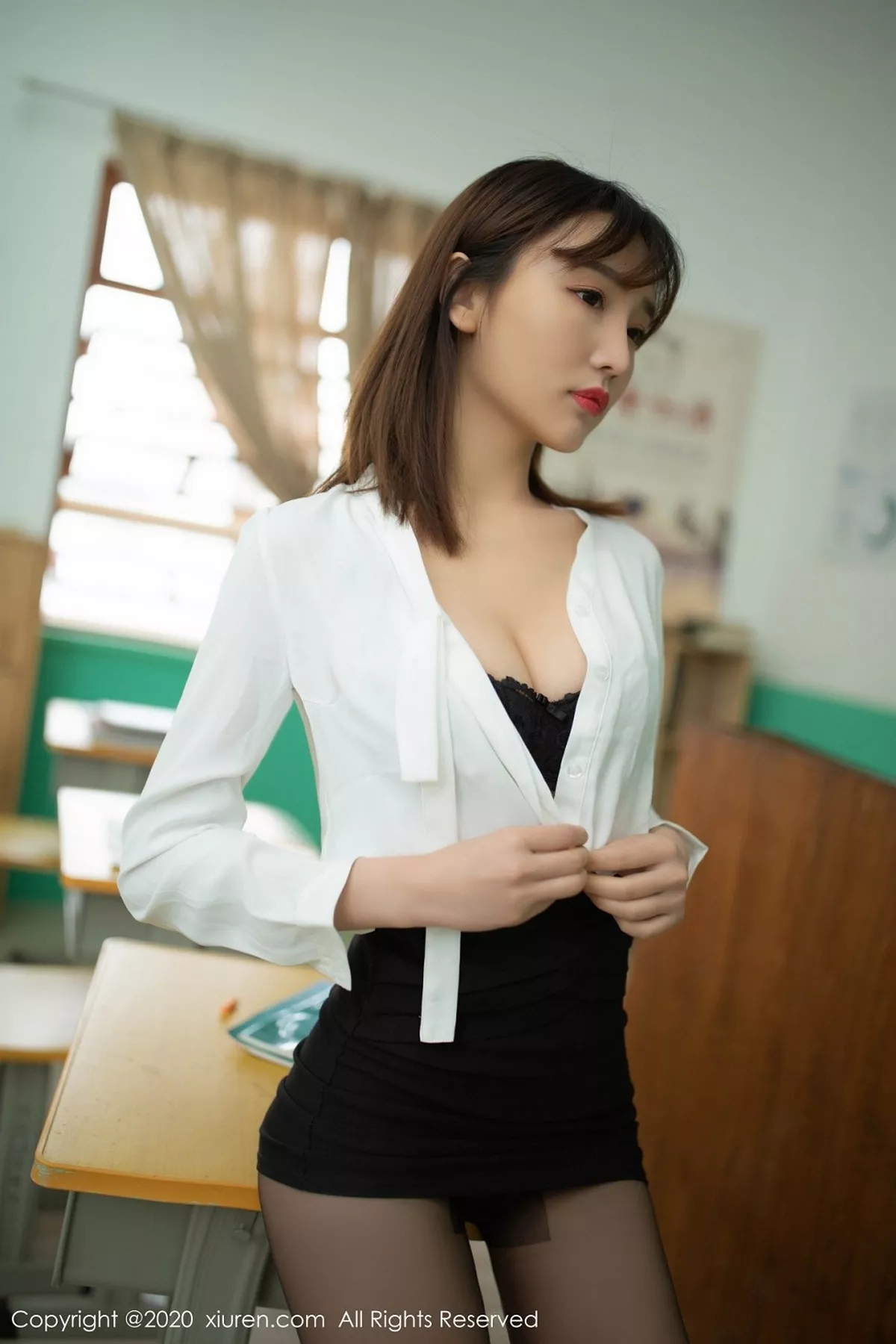 秀人集.com_[XiuRen秀人网]No.2343_嫩模陆萱萱乌镇+太湖旅拍课堂老师主题无内黑丝裤袜极致魅惑写真72P