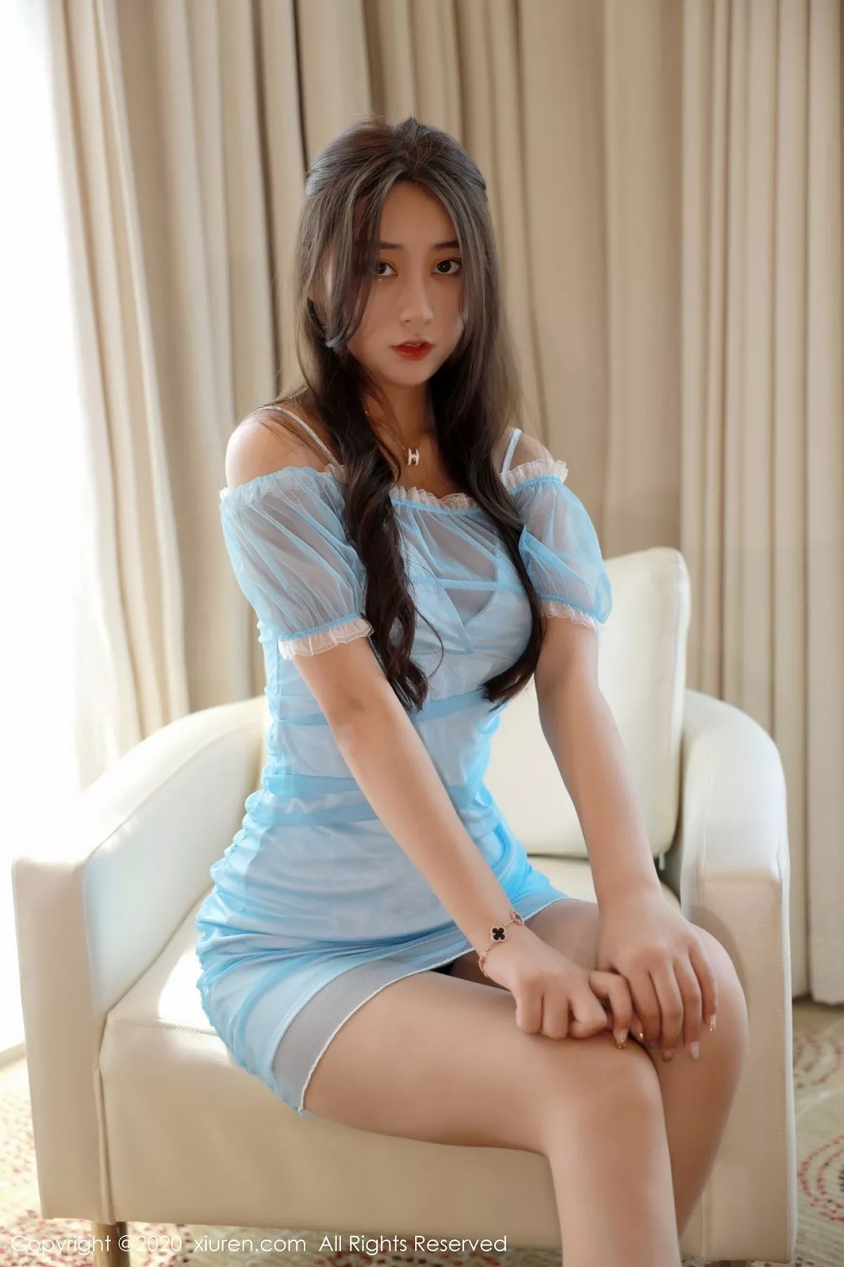 秀人集.com_[XiuRen秀人网]No.2344_嫩模伊娜yina私房薄纱连身裙半脱黑色内裤露翘臀诱惑写真32P