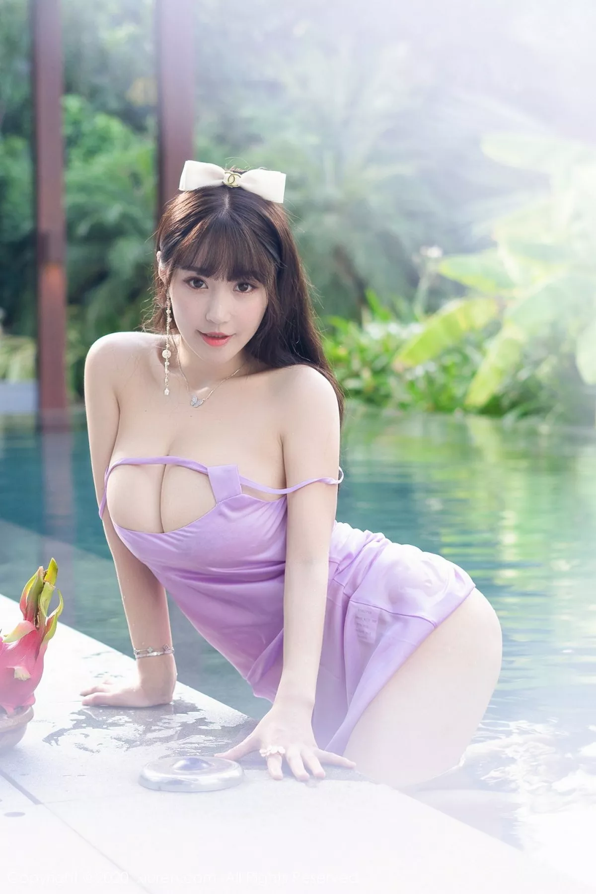 秀人集.com_[XiuRen秀人网]No.2353_女神朱可儿Flower三亚旅拍泳池紫色典雅礼裙湿身秀豪乳诱惑写真48P