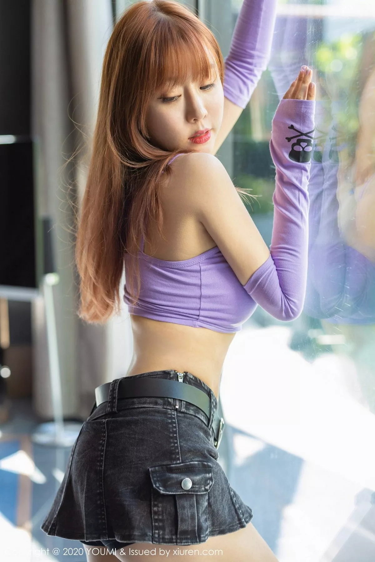 秀人集.com_[YouMi尤蜜荟]Vol.498_女神王雨纯三亚旅拍脱牛仔短裙露蕾丝内裤秀翘臀诱惑写真45P