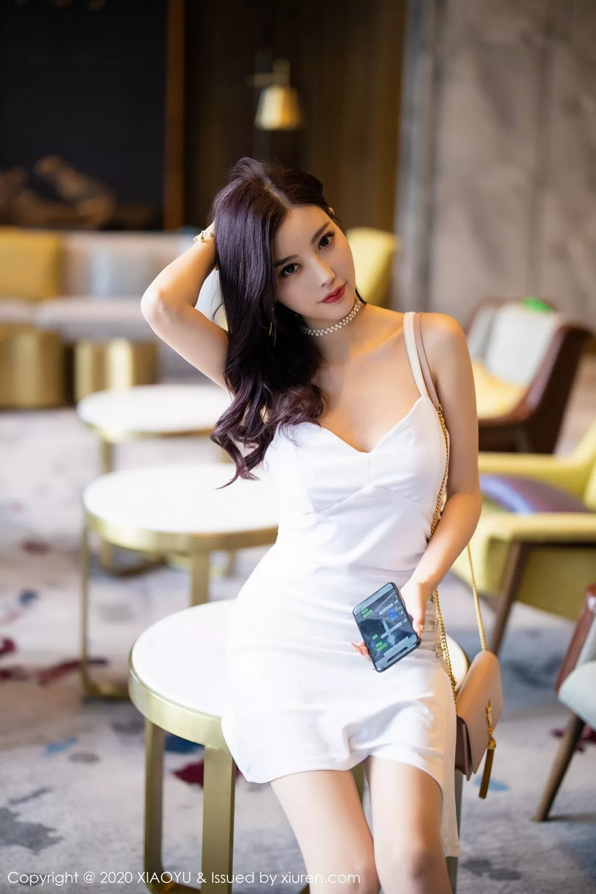 秀人集.com_[XiaoYu画语界]Vol.331_女神杨晨晨sugar私房白色吊裙配肉丝裤袜妩媚诱惑写真67P