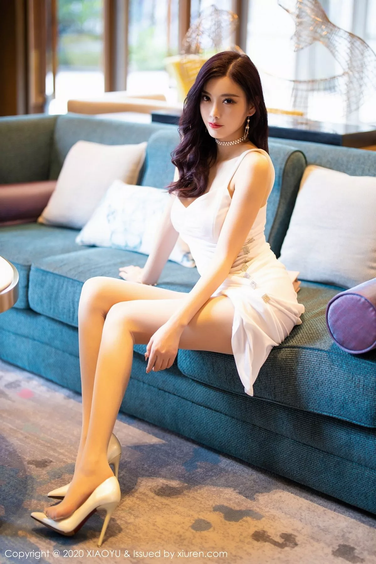 秀人集.com_[XiaoYu画语界]Vol.331_女神杨晨晨sugar私房白色吊裙配肉丝裤袜妩媚诱惑写真67P