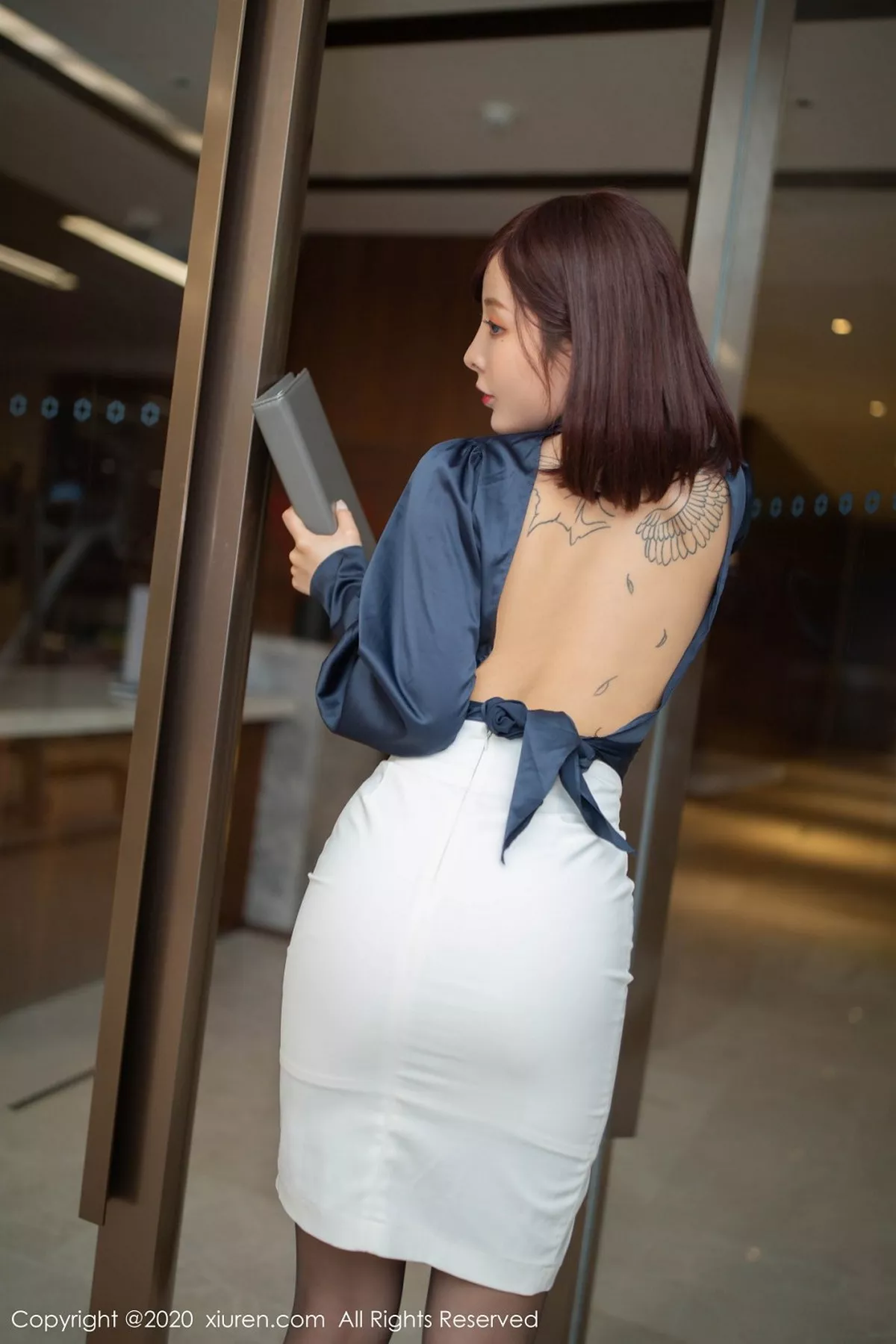 秀人集.com_[XiuRen秀人网]No.2452_嫩模陈小喵私教销售主题半脱露性感内衣配开档黑丝裤袜诱惑写真80P