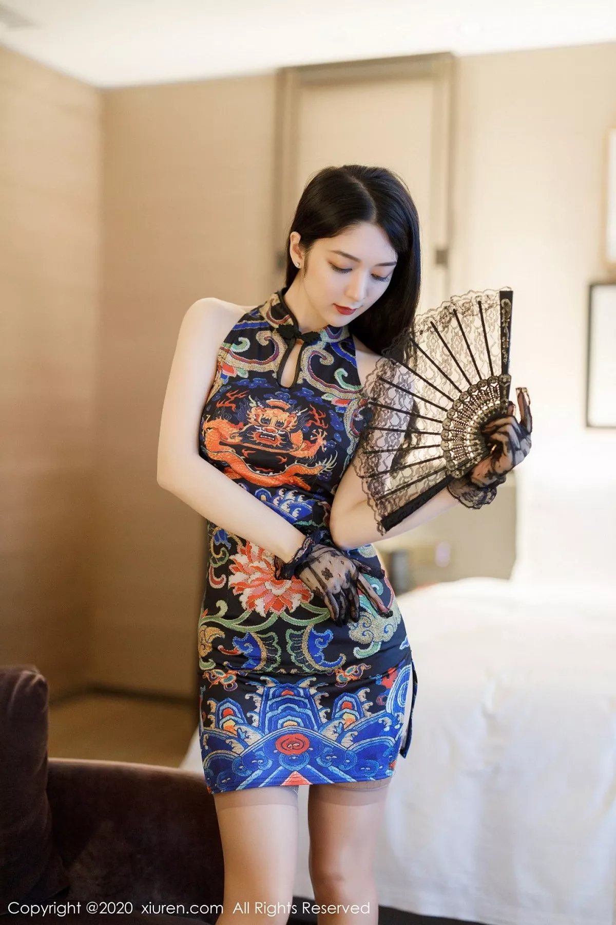 秀人集.com_[XiuRen秀人网]No.2366_女神Angela小热巴私房古韵旗袍+性感内衣黑色蒙面诱惑写真53P