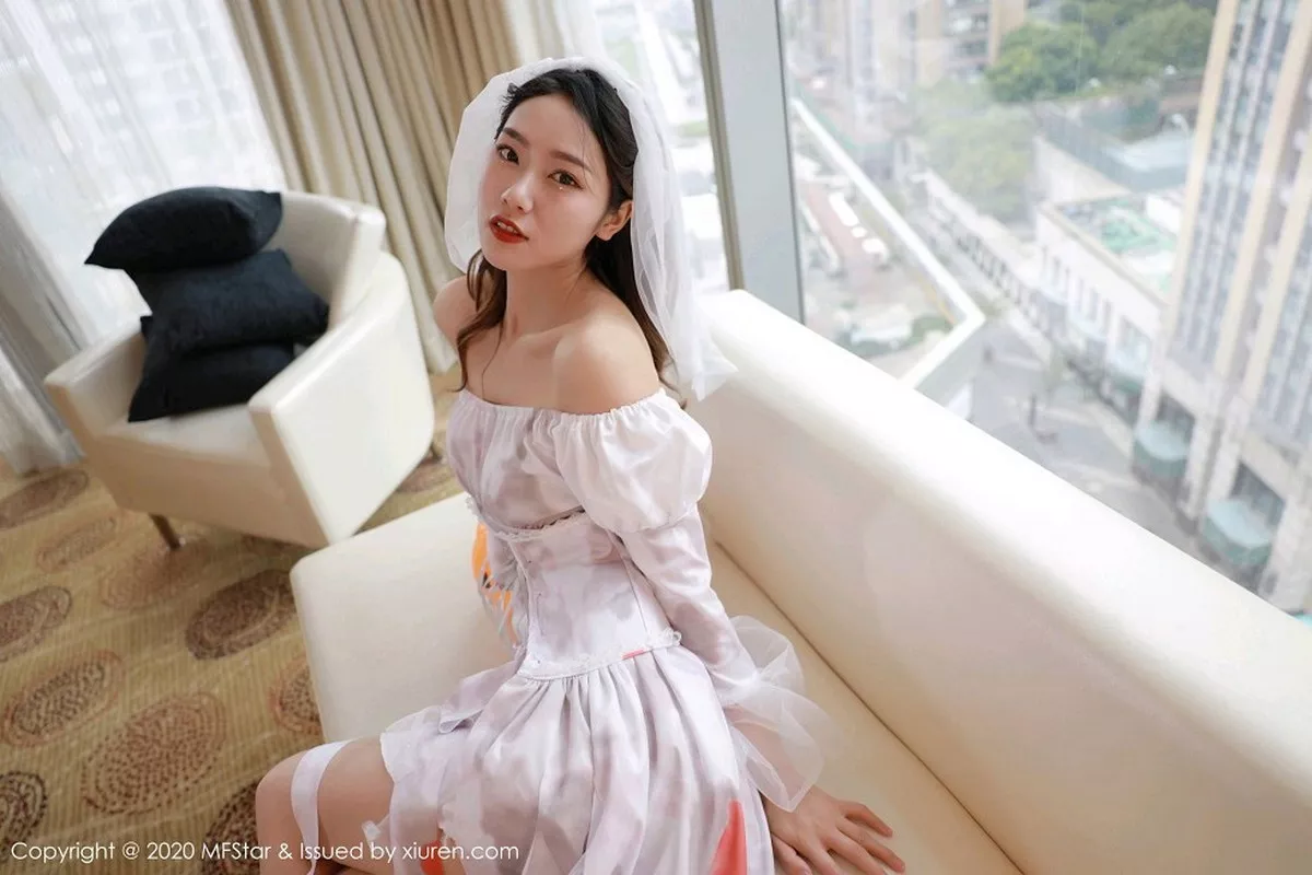 秀人集.com_[MFStar模范学院]Vol.408_嫩模方子萱万圣节鬼新娘主题撩裙露蕾丝内裤诱惑写真61P