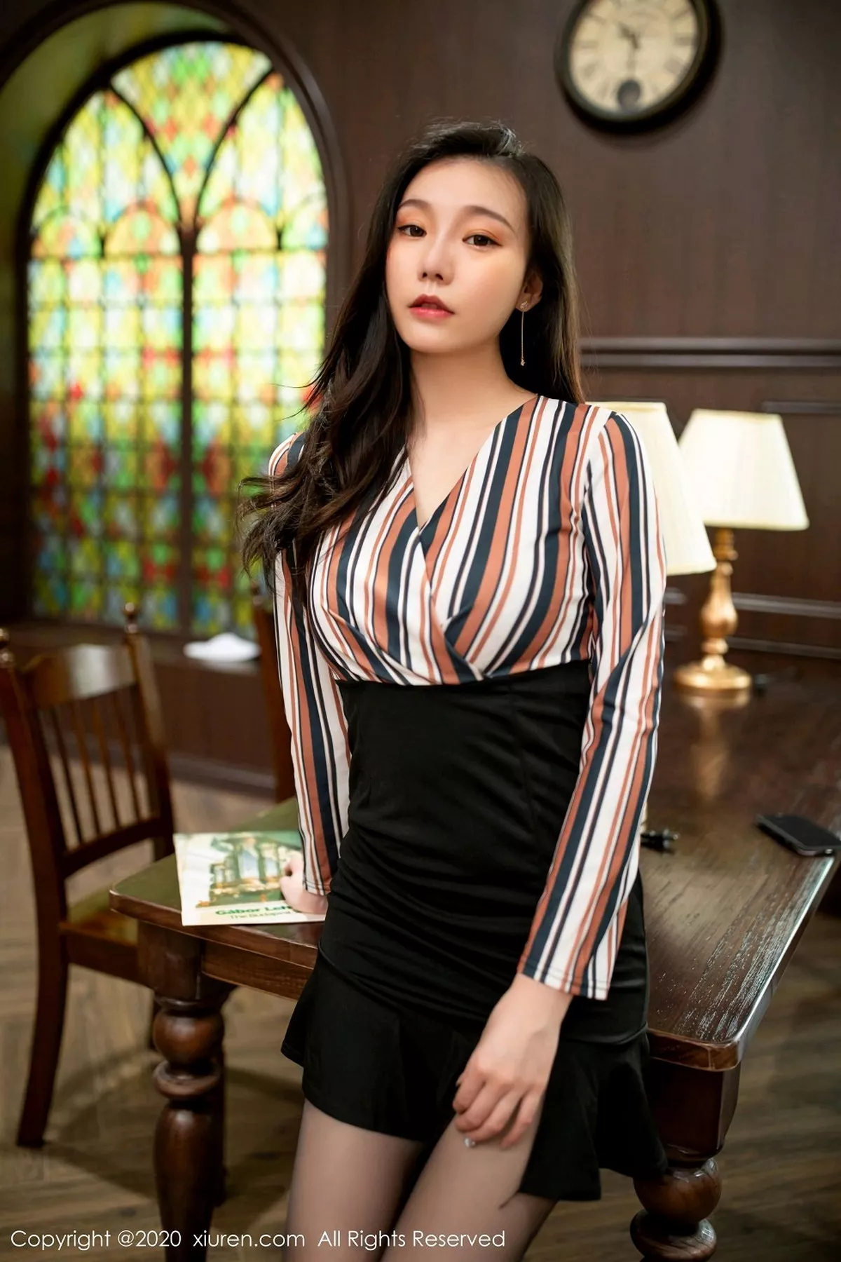 秀人集.com_[XiuRen秀人网]No.2773_嫩模安然Maleah图书馆主题性感内衣配开档黑丝裤袜撩人诱惑写真56P