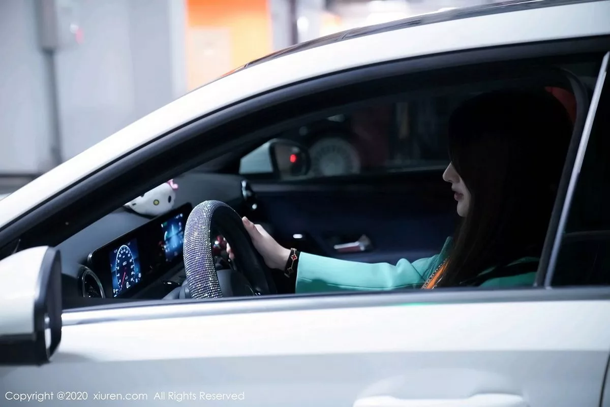 秀人集.com_[XiuRen秀人网]No.2861_嫩模诗诗kiki魅惑车拍OL主题黑色缕空网袜秀翘臀撩人诱惑写真86P