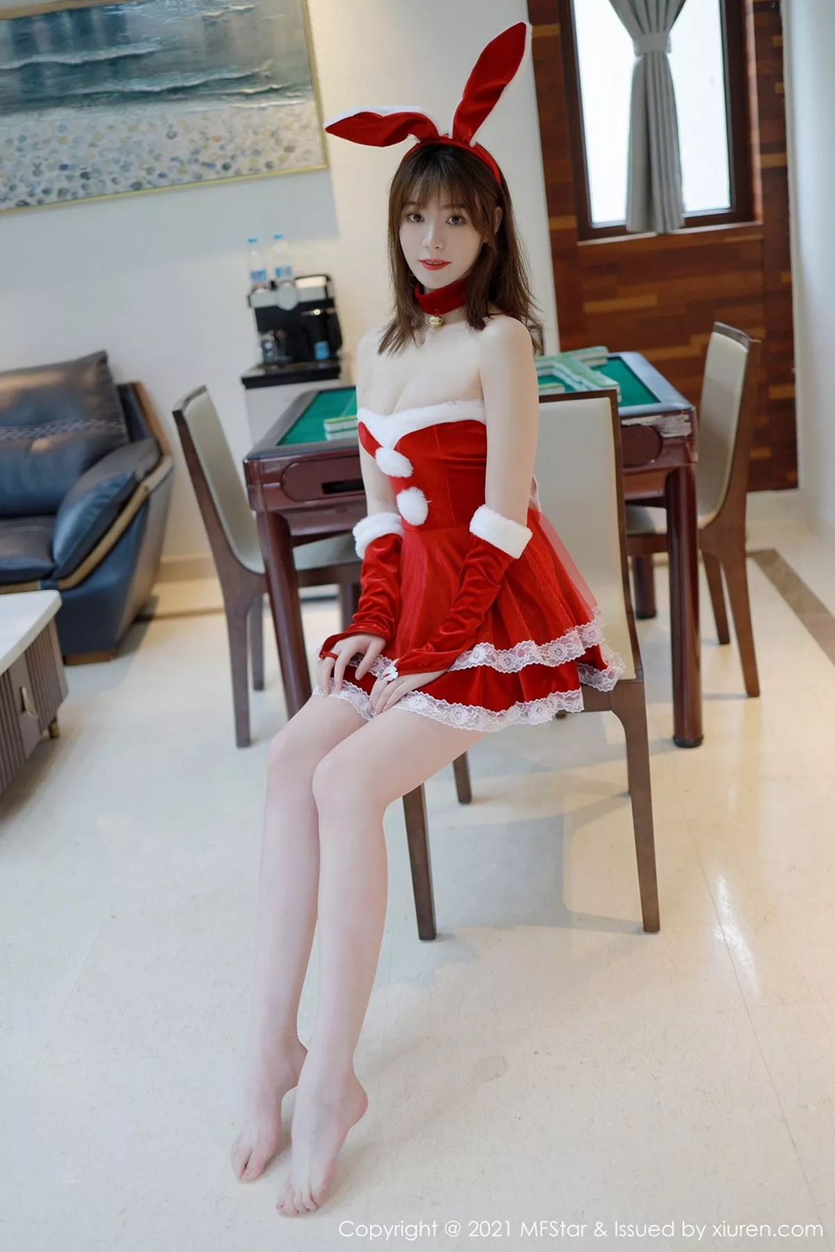 秀人集.com_[MFStar模范学院]Vol.438_嫩模Yoo优优三亚旅拍经典兔女郎服饰秀白嫩翘臀诱惑写真40P