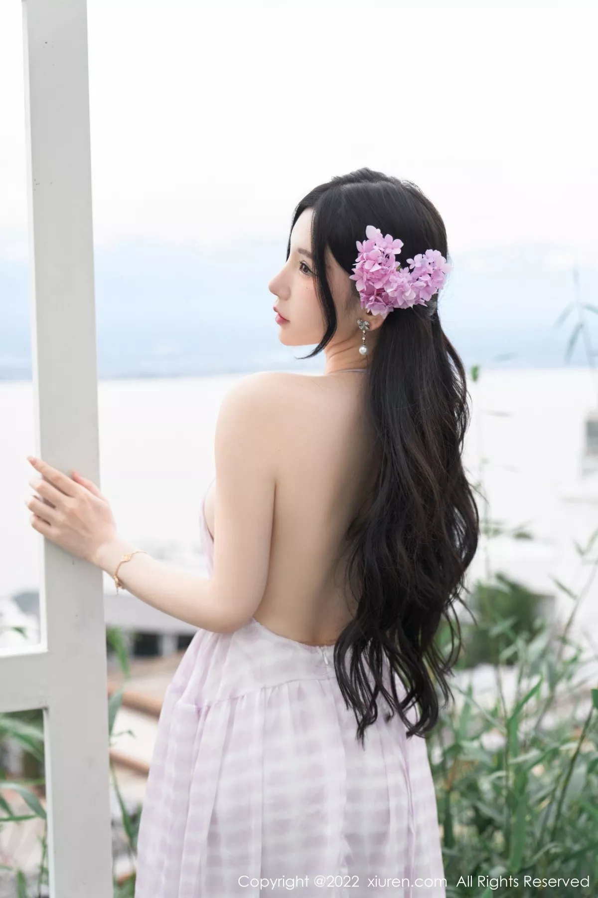 秀人集.com_[XiuRen秀人网]No.5207_女神周于希Sally心愿旅拍脱连衣长裙露性感白色网纱内衣诱惑写真79P