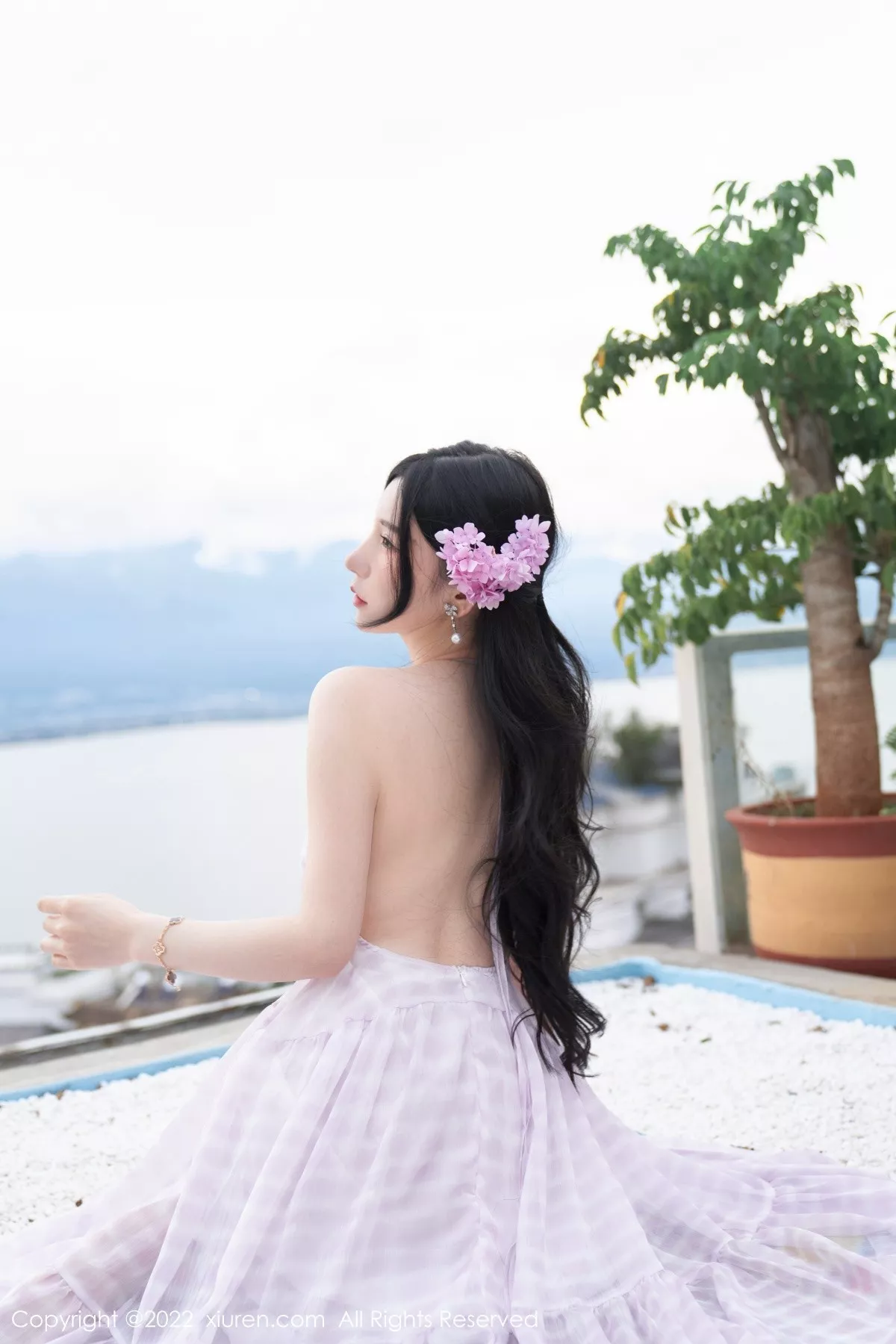 秀人集.com_[XiuRen秀人网]No.5207_女神周于希Sally心愿旅拍脱连衣长裙露性感白色网纱内衣诱惑写真79P