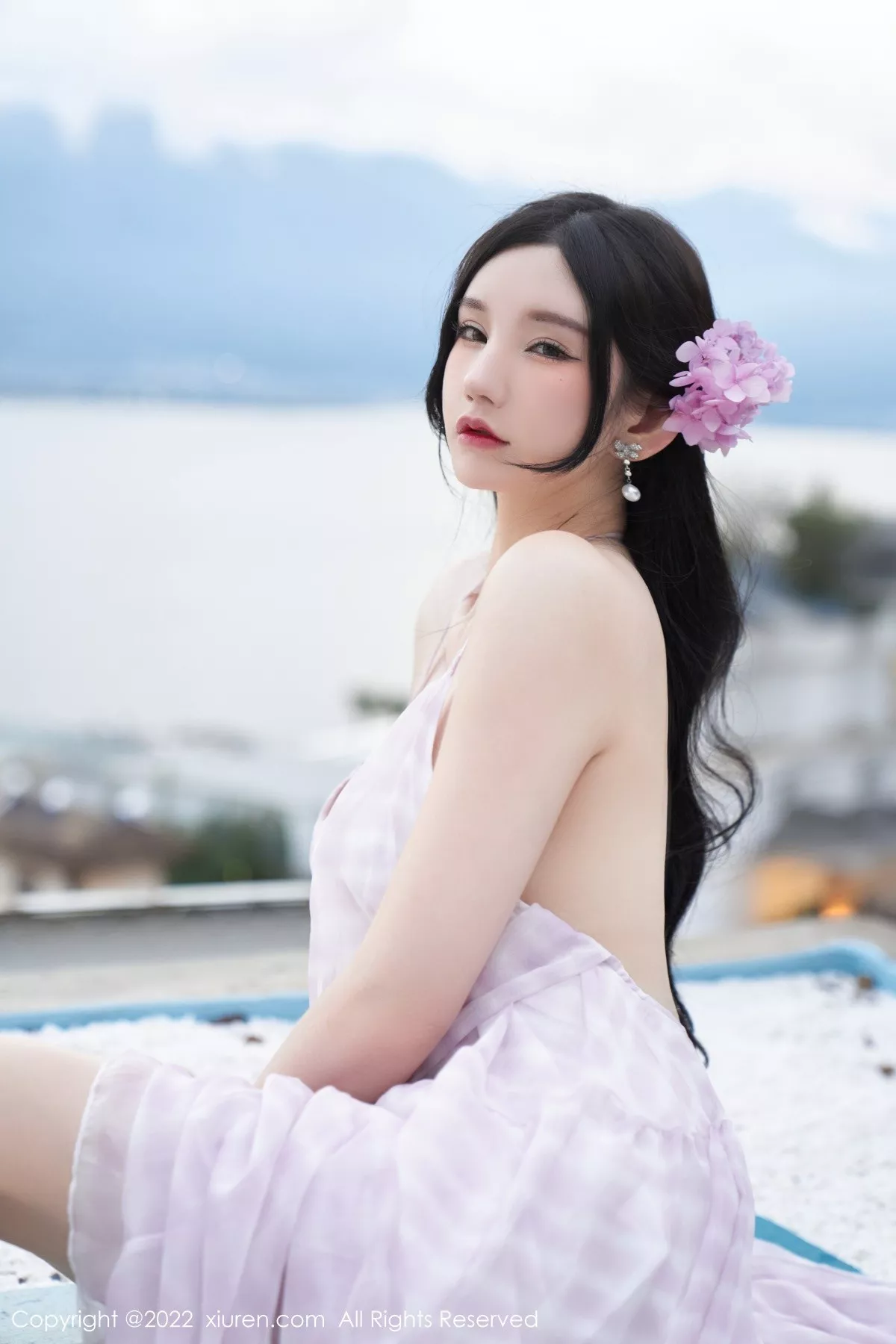 秀人集.com_[XiuRen秀人网]No.5207_女神周于希Sally心愿旅拍脱连衣长裙露性感白色网纱内衣诱惑写真79P