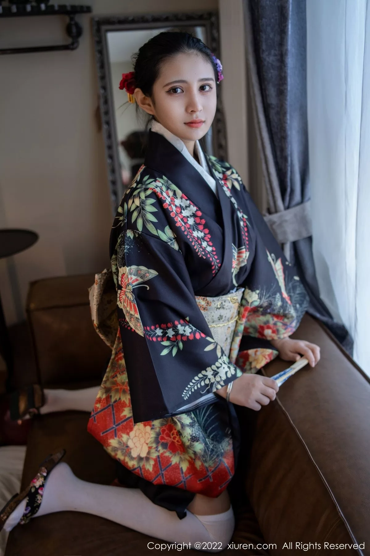 秀人集.com_[XiuRen秀人网]No.5309_模特久久Aimee日系居家和服半脱露白色抹胸内衣秀豪乳诱惑写真62P