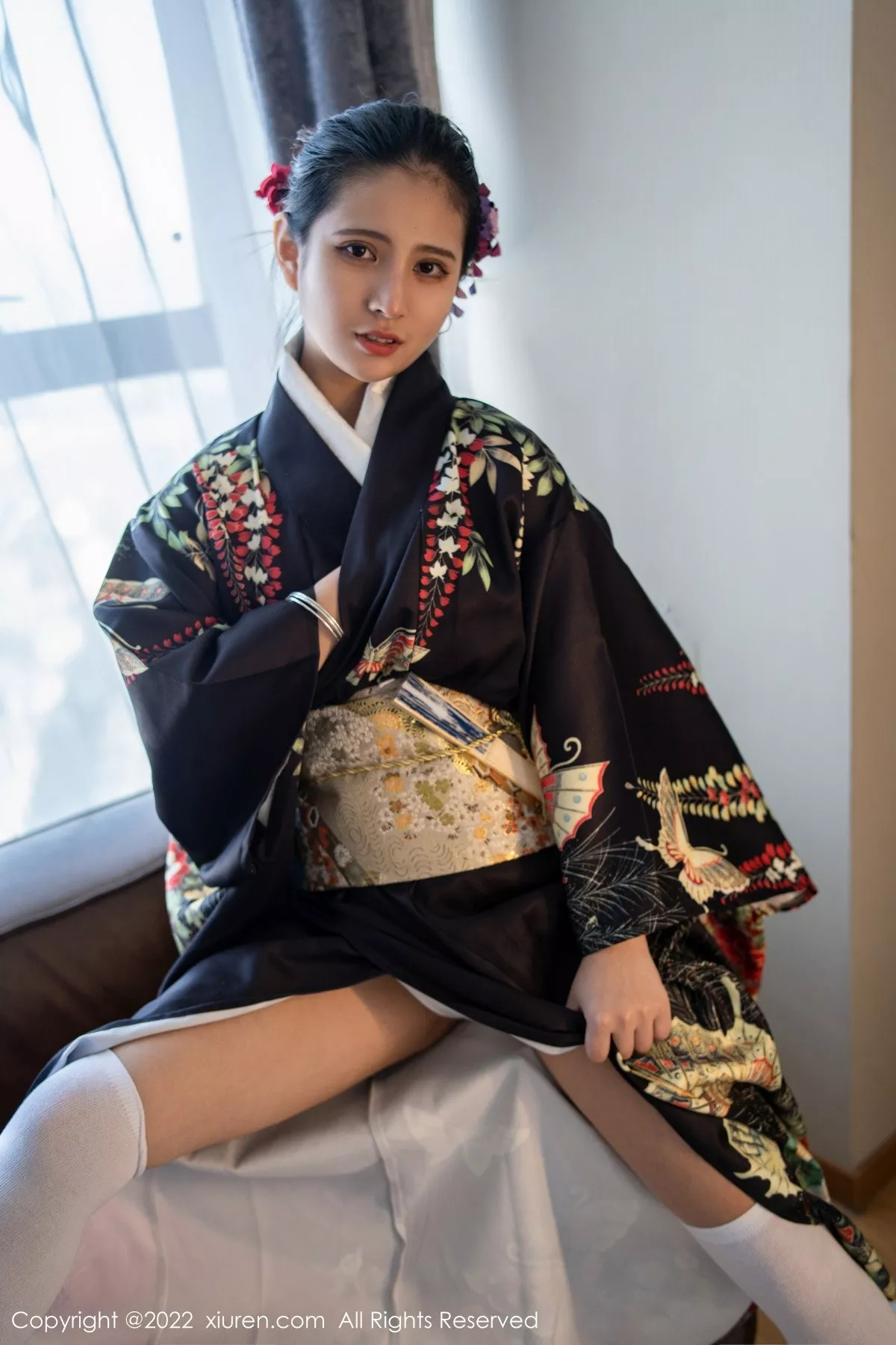 秀人集.com_[XiuRen秀人网]No.5309_模特久久Aimee日系居家和服半脱露白色抹胸内衣秀豪乳诱惑写真62P