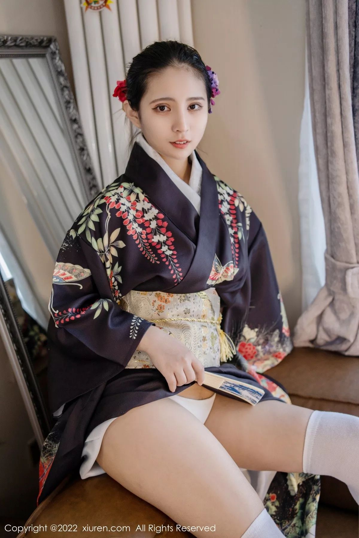 秀人集.com_[XiuRen秀人网]No.5309_模特久久Aimee日系居家和服半脱露白色抹胸内衣秀豪乳诱惑写真62P