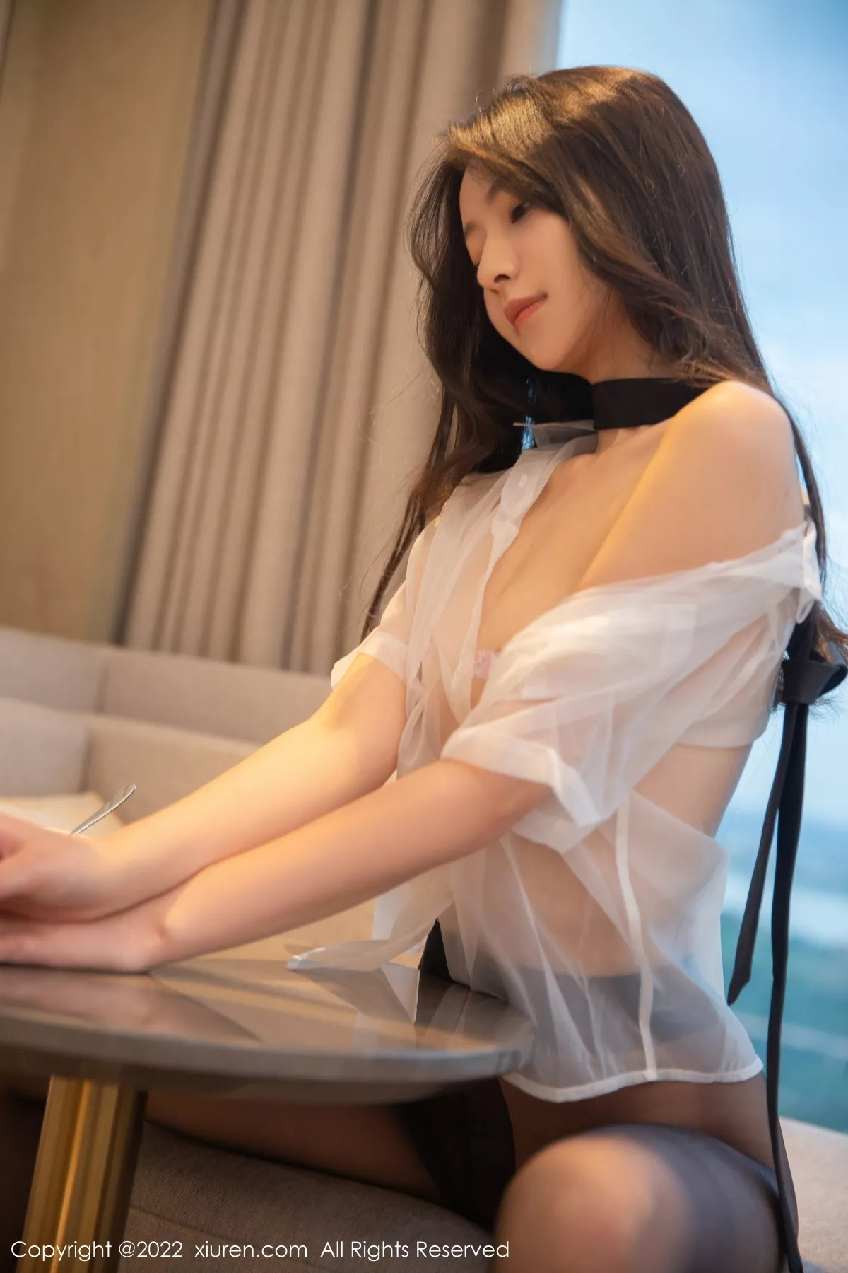 秀人集.com_[XiuRen秀人网]No.5385_模特熊小诺性感轻透白T配黑色短裙露超薄无内黑丝极致诱惑写真72P