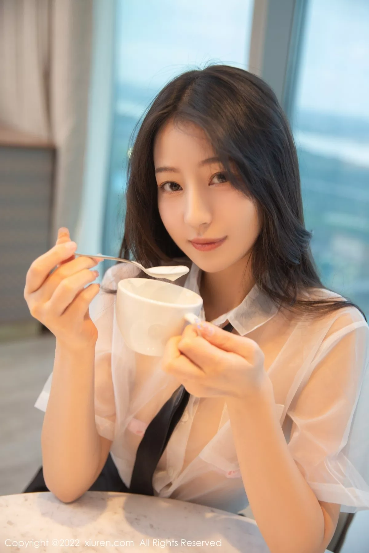 秀人集.com_[XiuRen秀人网]No.5385_模特熊小诺性感轻透白T配黑色短裙露超薄无内黑丝极致诱惑写真72P