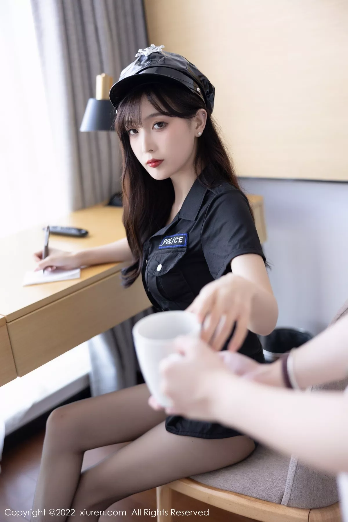 秀人集.com_[XiuRen秀人网]No.5517_模特林星阑脱黑色制服露性感暗绿色蕾丝内衣超薄黑丝诱惑写真88P