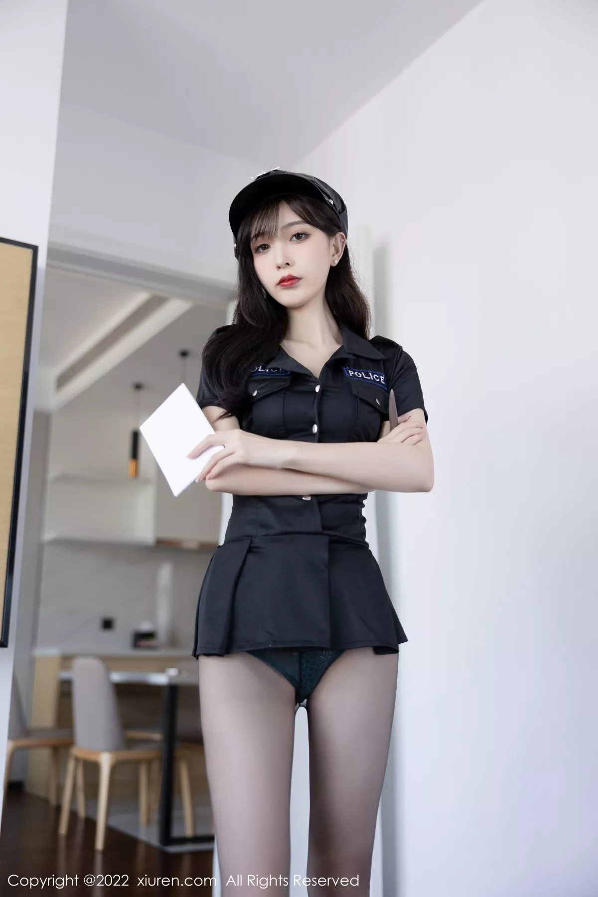 秀人集.com_[XiuRen秀人网]No.5517_模特林星阑脱黑色制服露性感暗绿色蕾丝内衣超薄黑丝诱惑写真88P