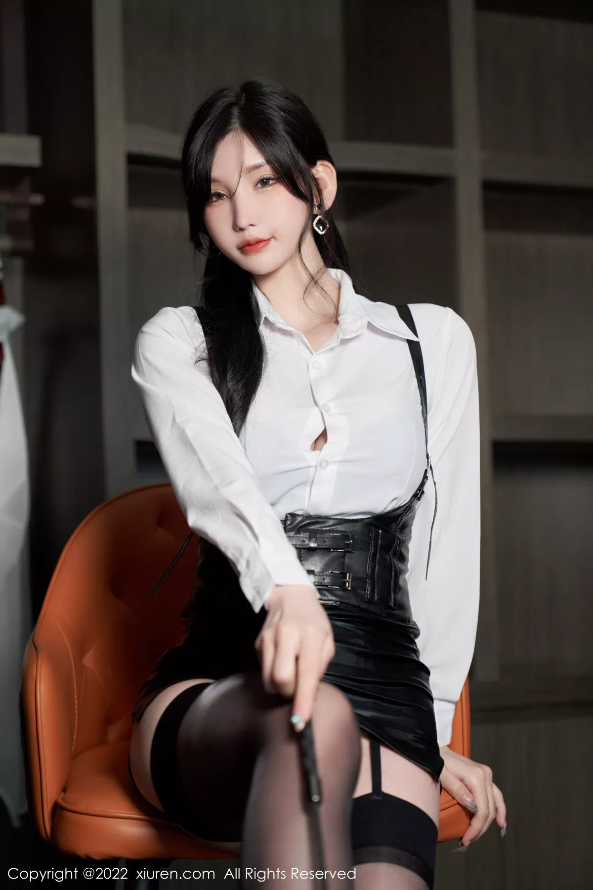 秀人集.com_[XiuRen秀人网]No.5602_女神周于希Sally性感白T配黑皮短裙露黑色蕾丝内衣完美诱惑写真90P