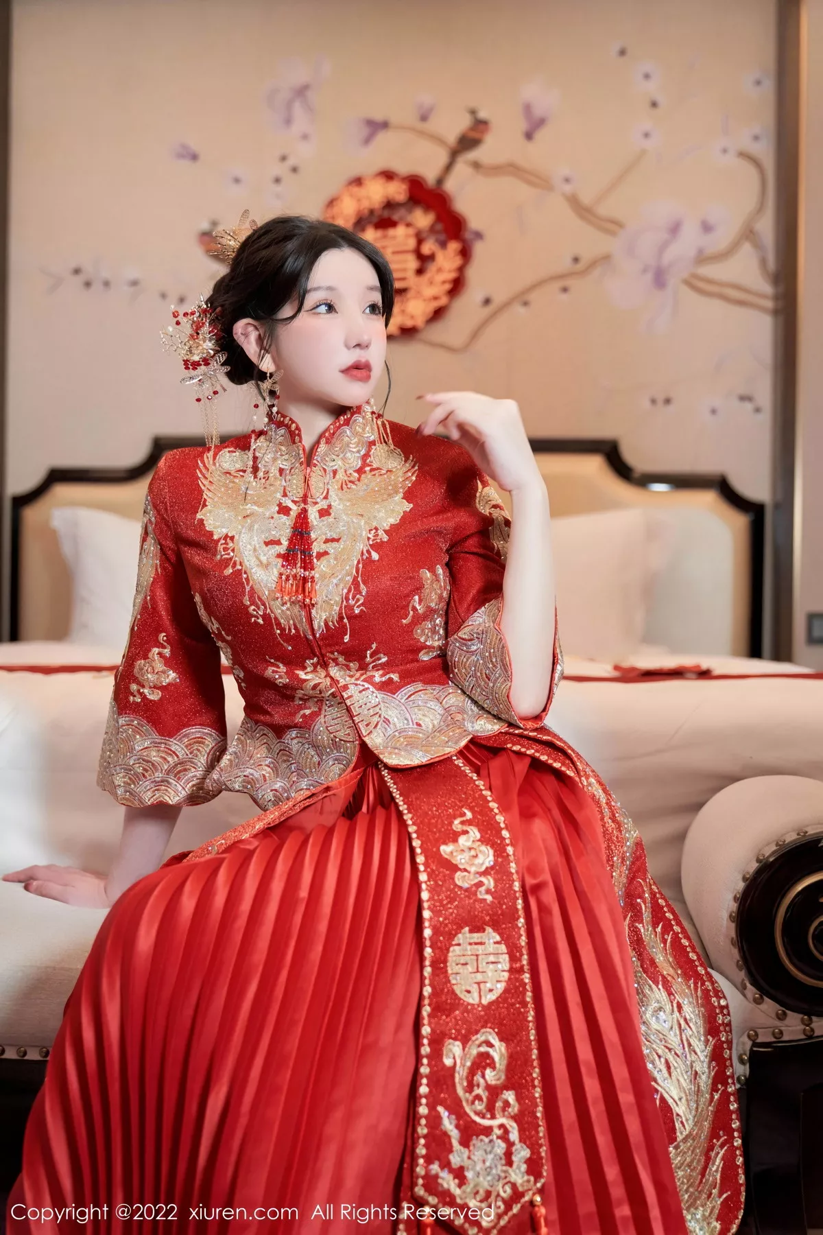 秀人集.com_[XiuRen秀人网]No.5675_女神周于希Sally私房脱新娘装露红色蕾丝内衣超薄肉丝诱惑写真80P