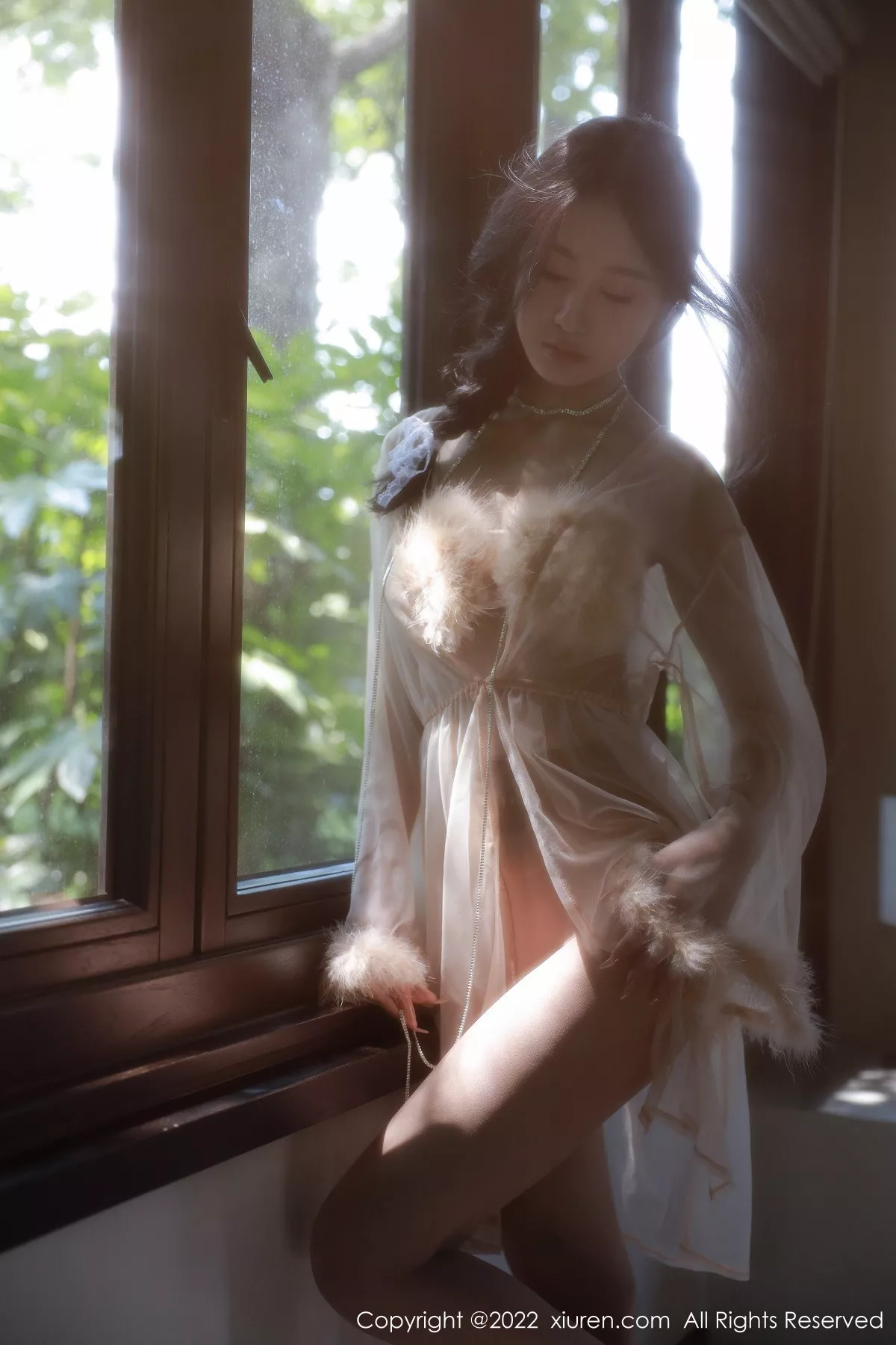 秀人集.com_[XiuRen秀人网]No.5796_模特谢晚晚浅色薄纱轻透情趣服配超薄肉丝秀惹火身材诱惑写真58P