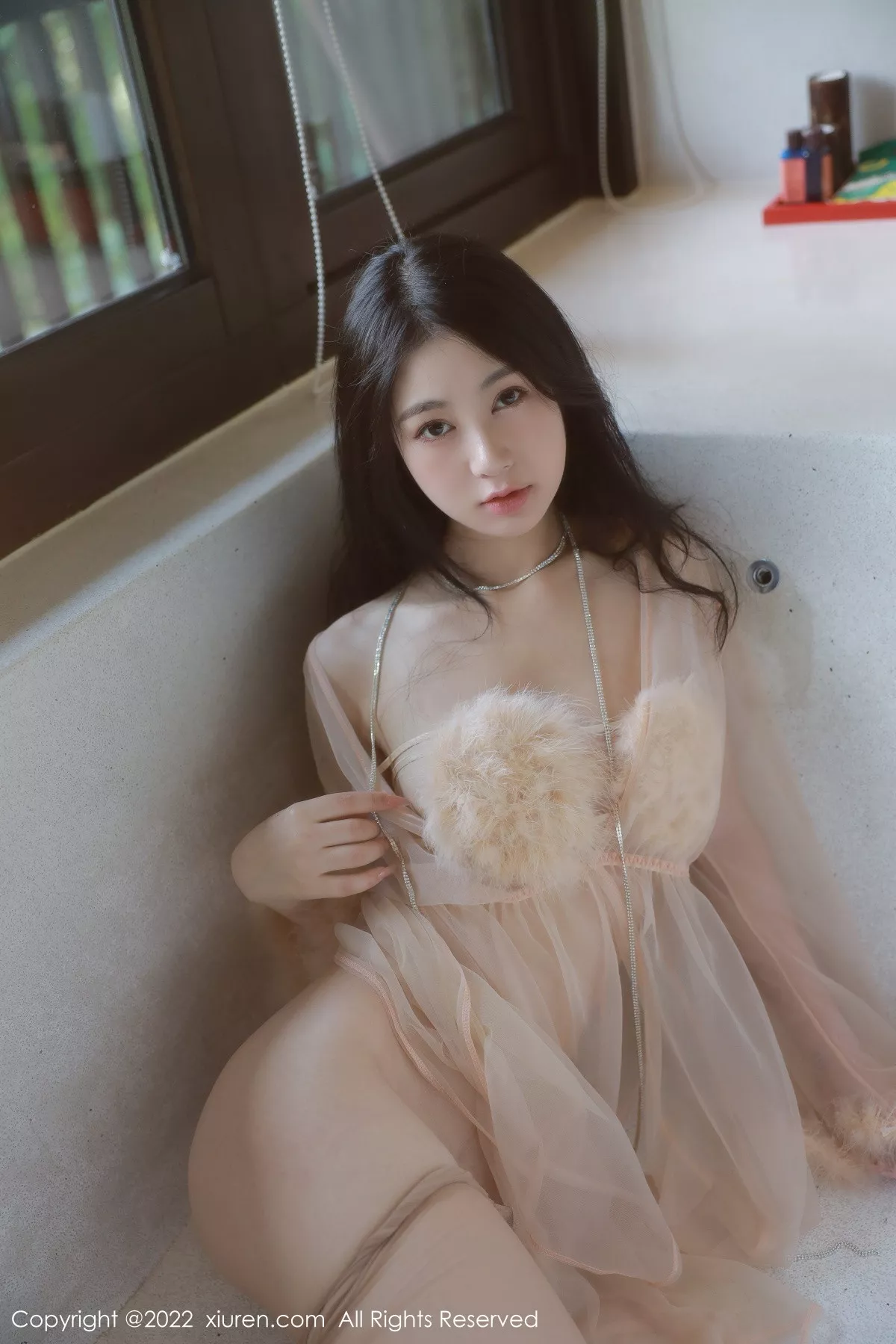 秀人集.com_[XiuRen秀人网]No.5796_模特谢晚晚浅色薄纱轻透情趣服配超薄肉丝秀惹火身材诱惑写真58P