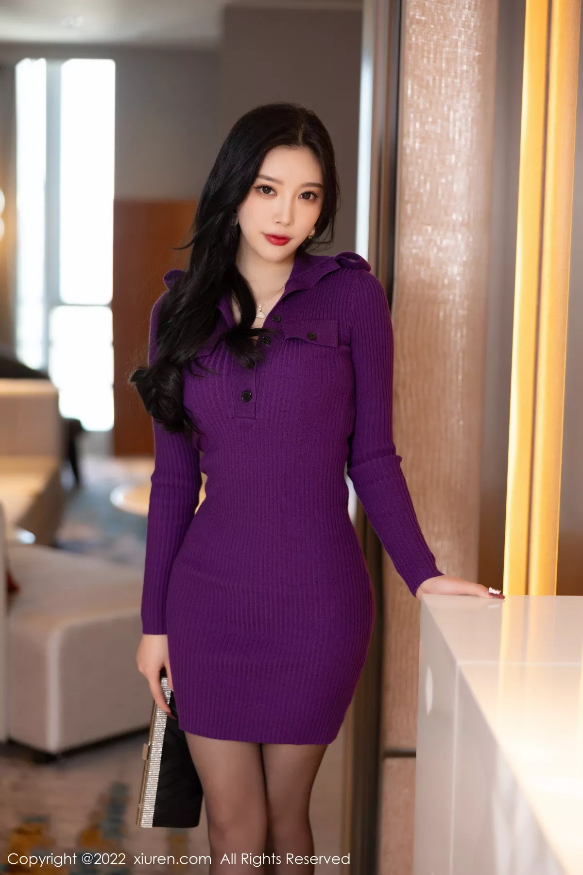 秀人集.com_[XiuRen秀人网]No.5798_女神杨晨晨Yome半脱紫色毛线连衣短裙露红色内衣完美诱惑写真89P