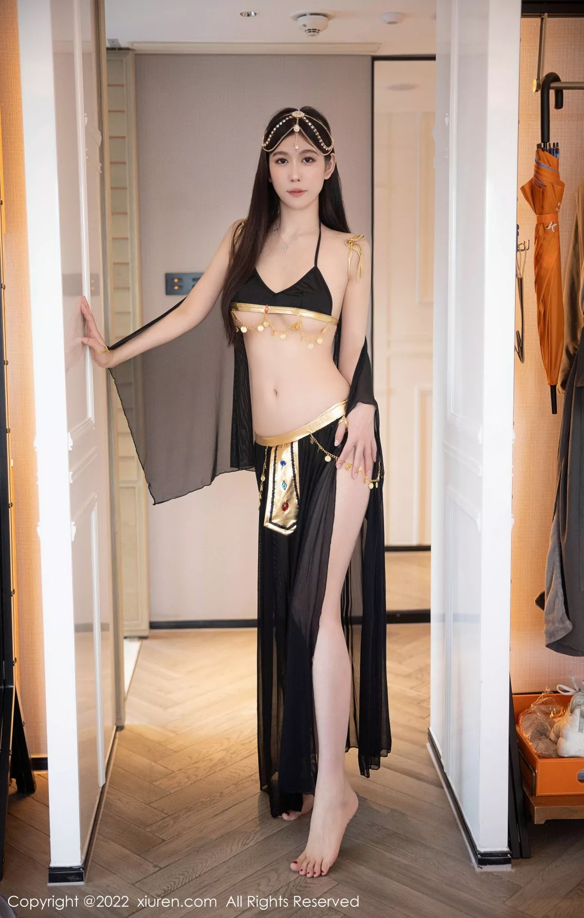 秀人集.com_[XiuRen秀人网]No.5849_模特李雅柔西域风情主题黑色薄纱遮面露性感内衣迷人诱惑写真65P