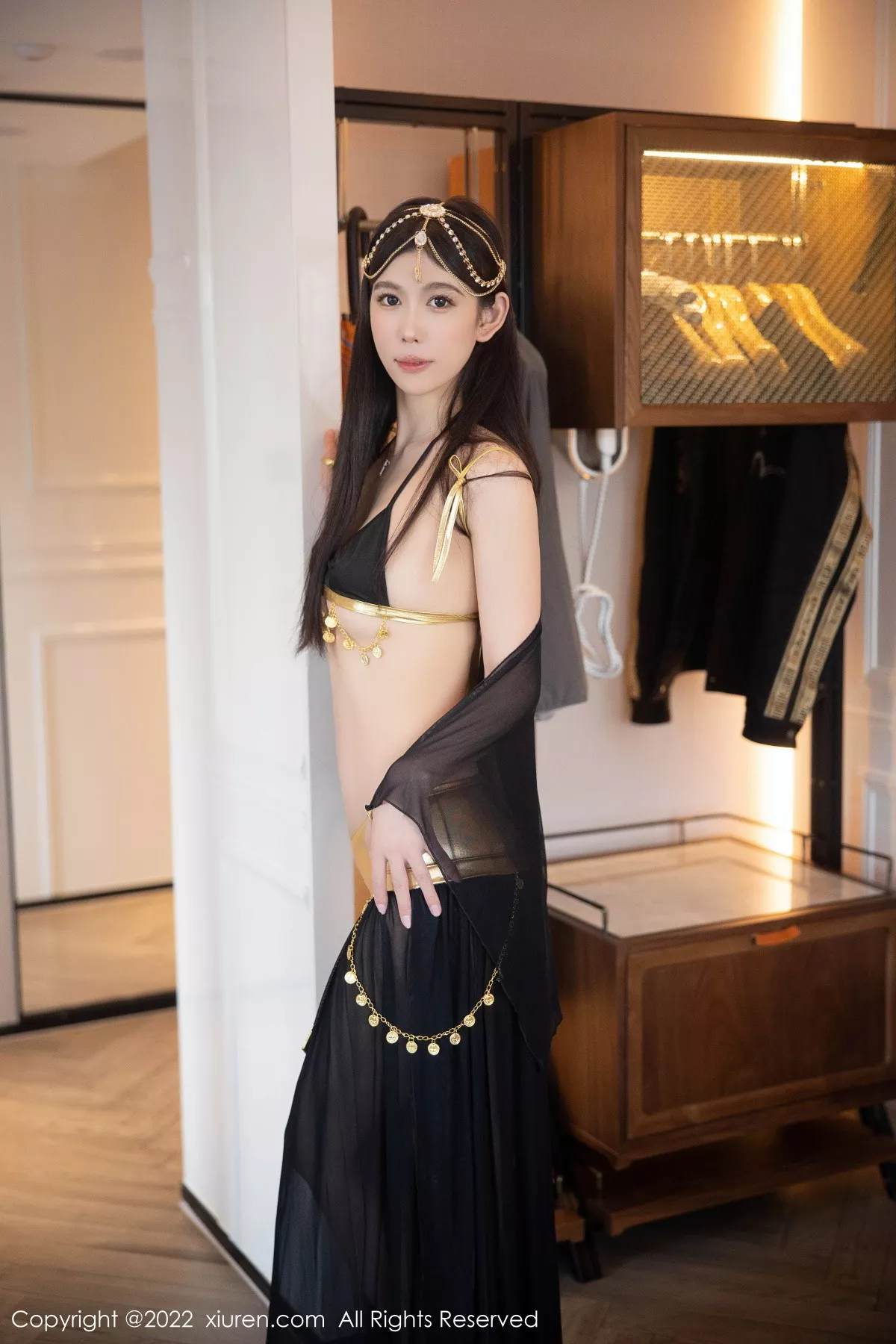 秀人集.com_[XiuRen秀人网]No.5849_模特李雅柔西域风情主题黑色薄纱遮面露性感内衣迷人诱惑写真65P