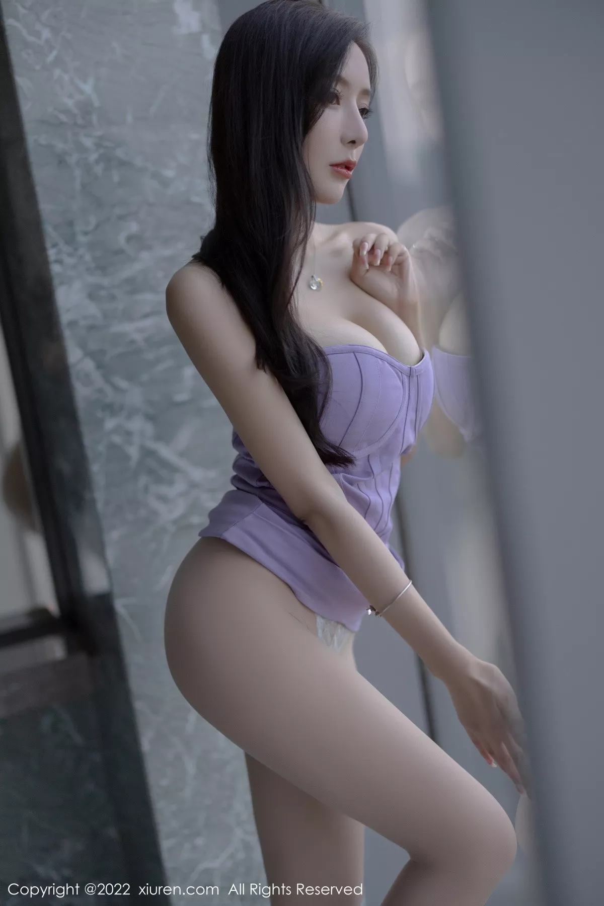 秀人集.com_[XiuRen秀人网]No.5778_女神王馨瑶yanni脱紫色低胸连衣短裙露蕾丝内衣撩人诱惑写真85P