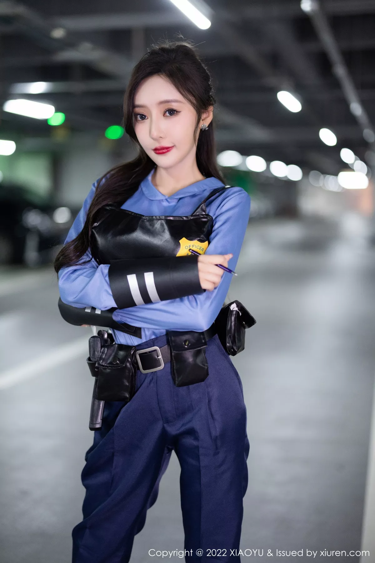 秀人集.com_[XiaoYu画语界]Vol.929_女神王馨瑶yanni脱蓝色女警官制服露黑色蕾丝内衣完美诱惑写真80P