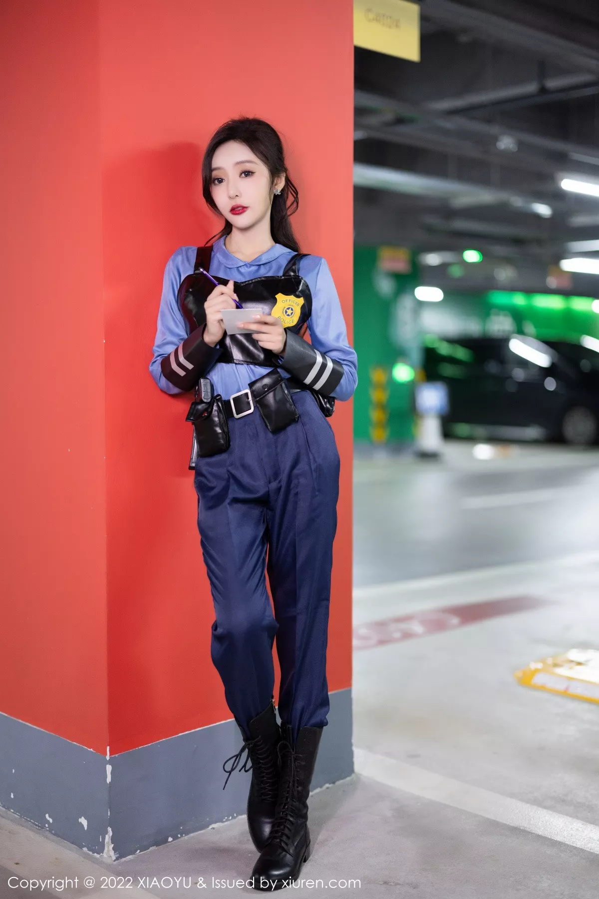 秀人集.com_[XiaoYu画语界]Vol.929_女神王馨瑶yanni脱蓝色女警官制服露黑色蕾丝内衣完美诱惑写真80P