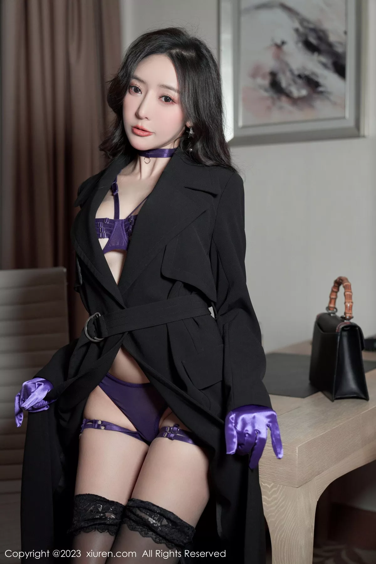 秀人集.com_[XiuRen秀人网]No.6078_女神王馨瑶yanni脱黑色外衣露紫色情趣内衣秀完美身材诱惑写真76P