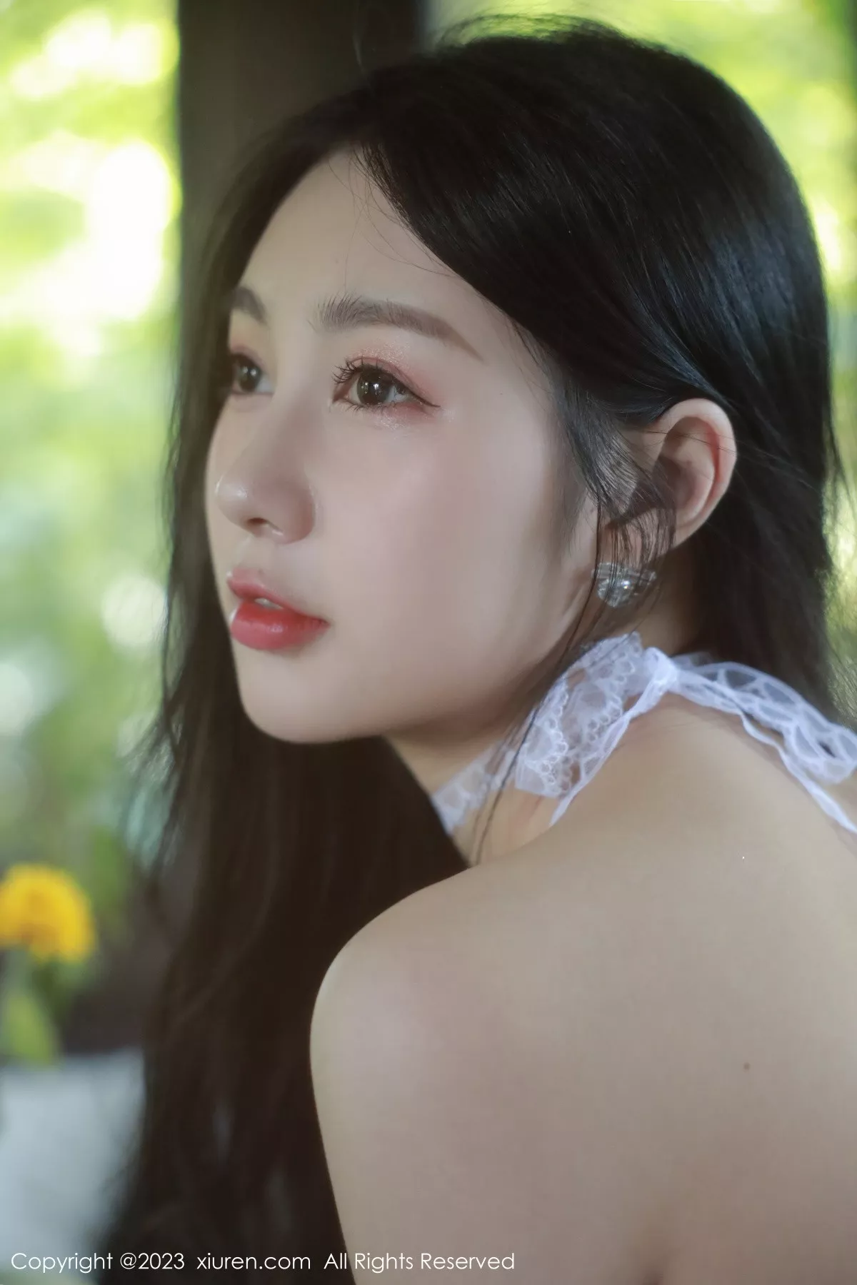 秀人集.com_[XiuRen秀人网]No.6117_模特谢晚晚浅蓝色吊带短裙配超薄无内肉丝秀翘臀美腿诱惑写真79P