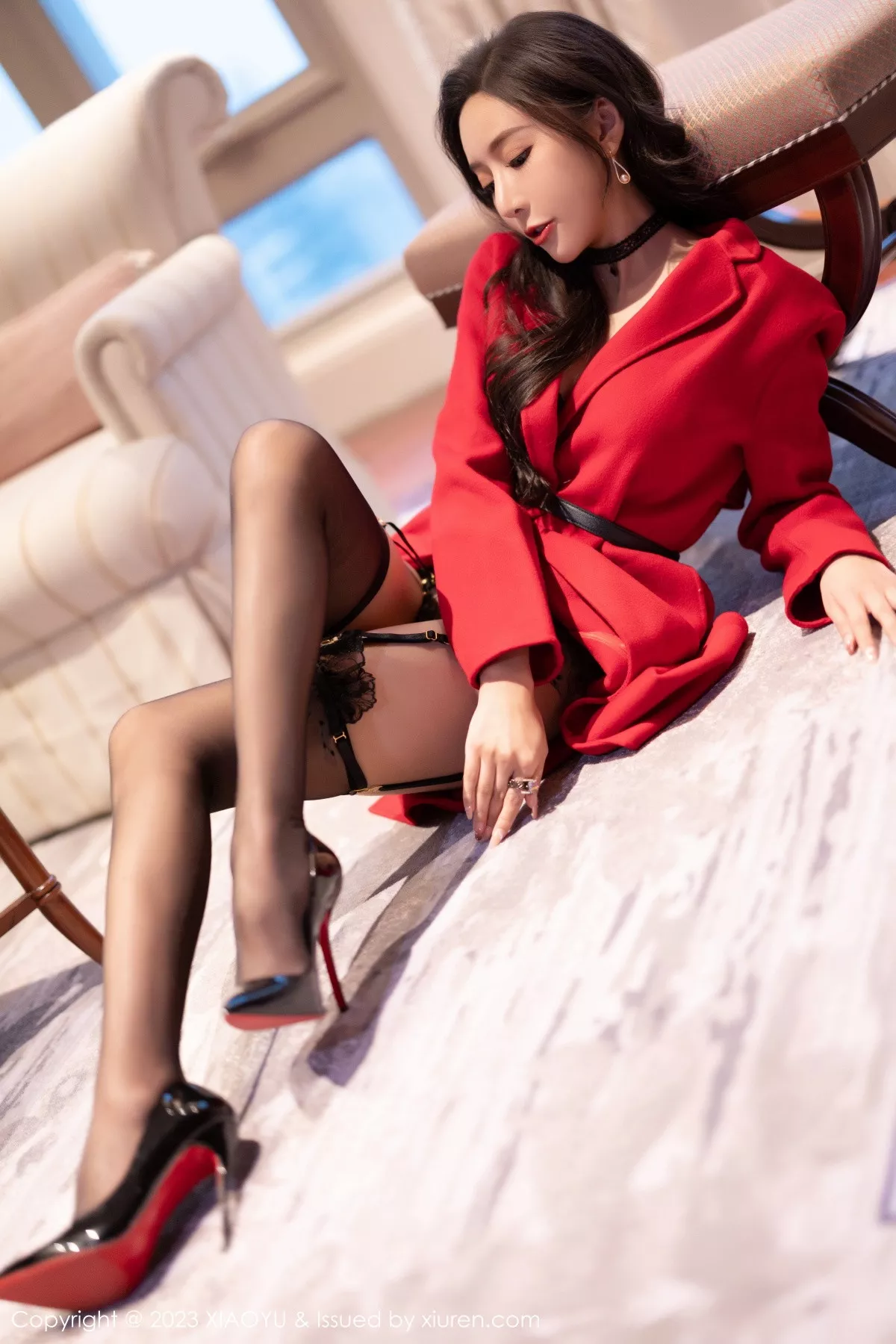 秀人集.com_[XiaoYu画语界]Vol.945_女神王馨瑶yanni性感红外衣露黑色蕾丝内衣秀完美身材诱惑写真82P