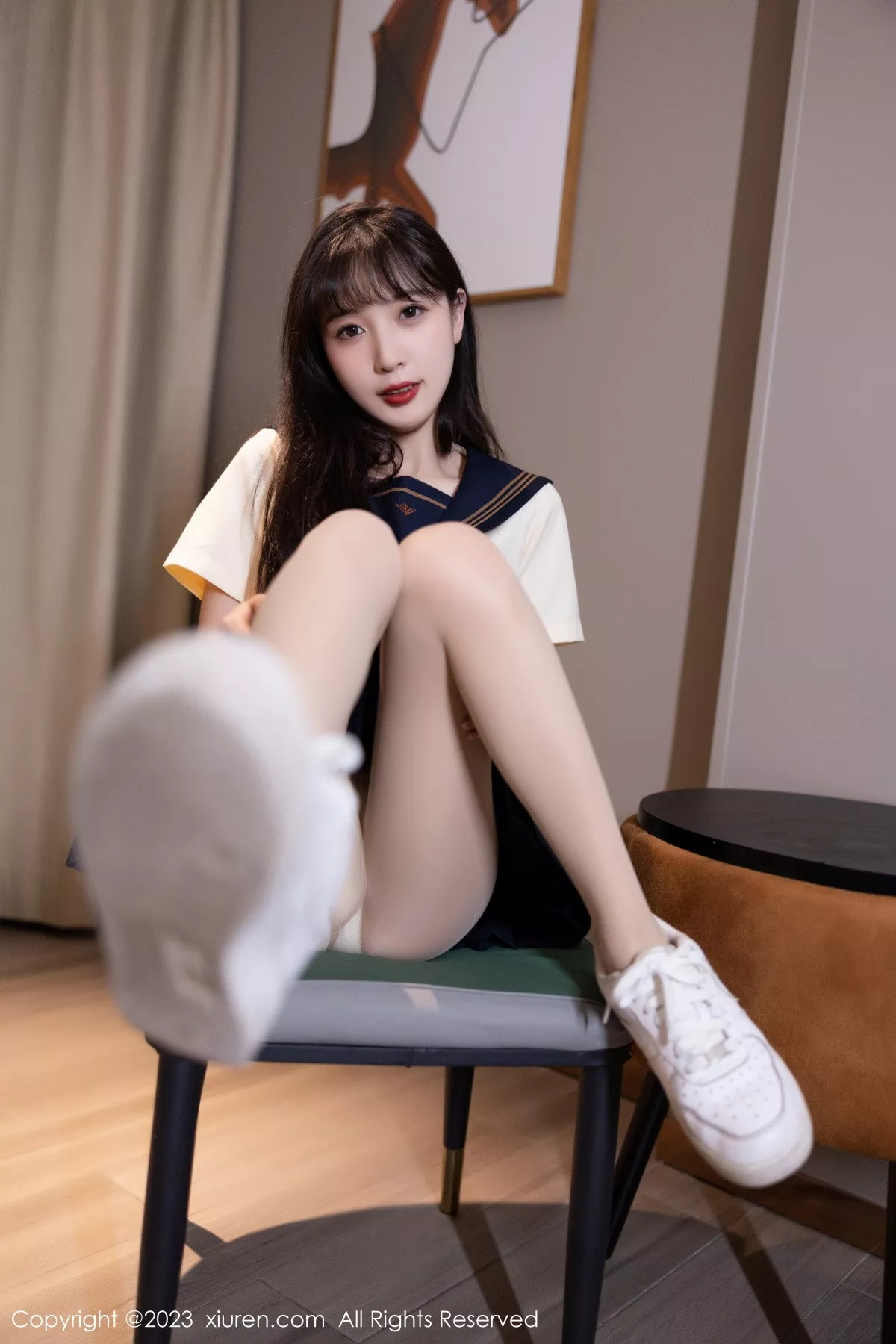 秀人集.com_[XiuRen秀人网]No.6126_模特林星阑海南岛旅拍脱学妹制服露白色内衣原色丝袜诱惑写真81P