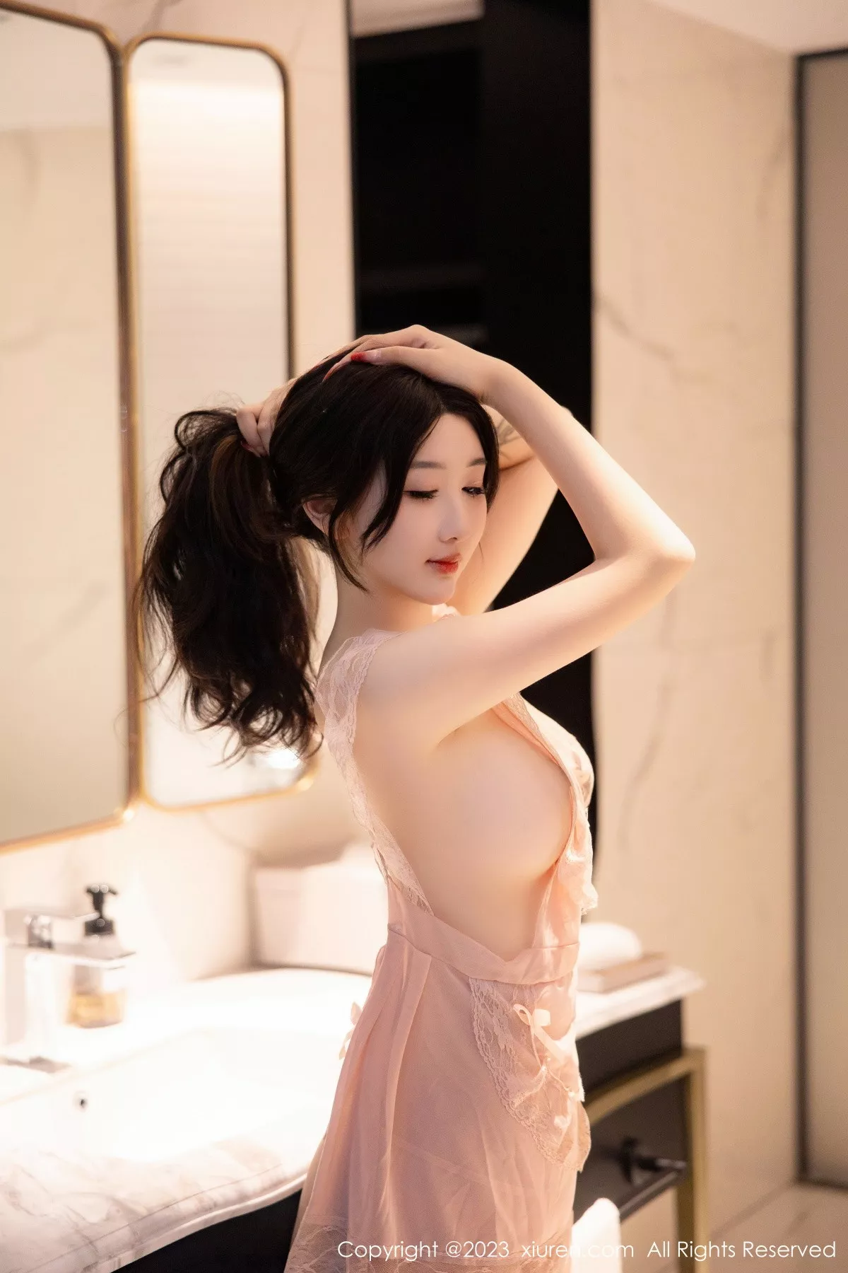 秀人集.com_[XiuRen秀人网]No.6243_模特江真真浴室场景性感淡粉色蕾丝情趣服秀惹火身材诱惑写真78P