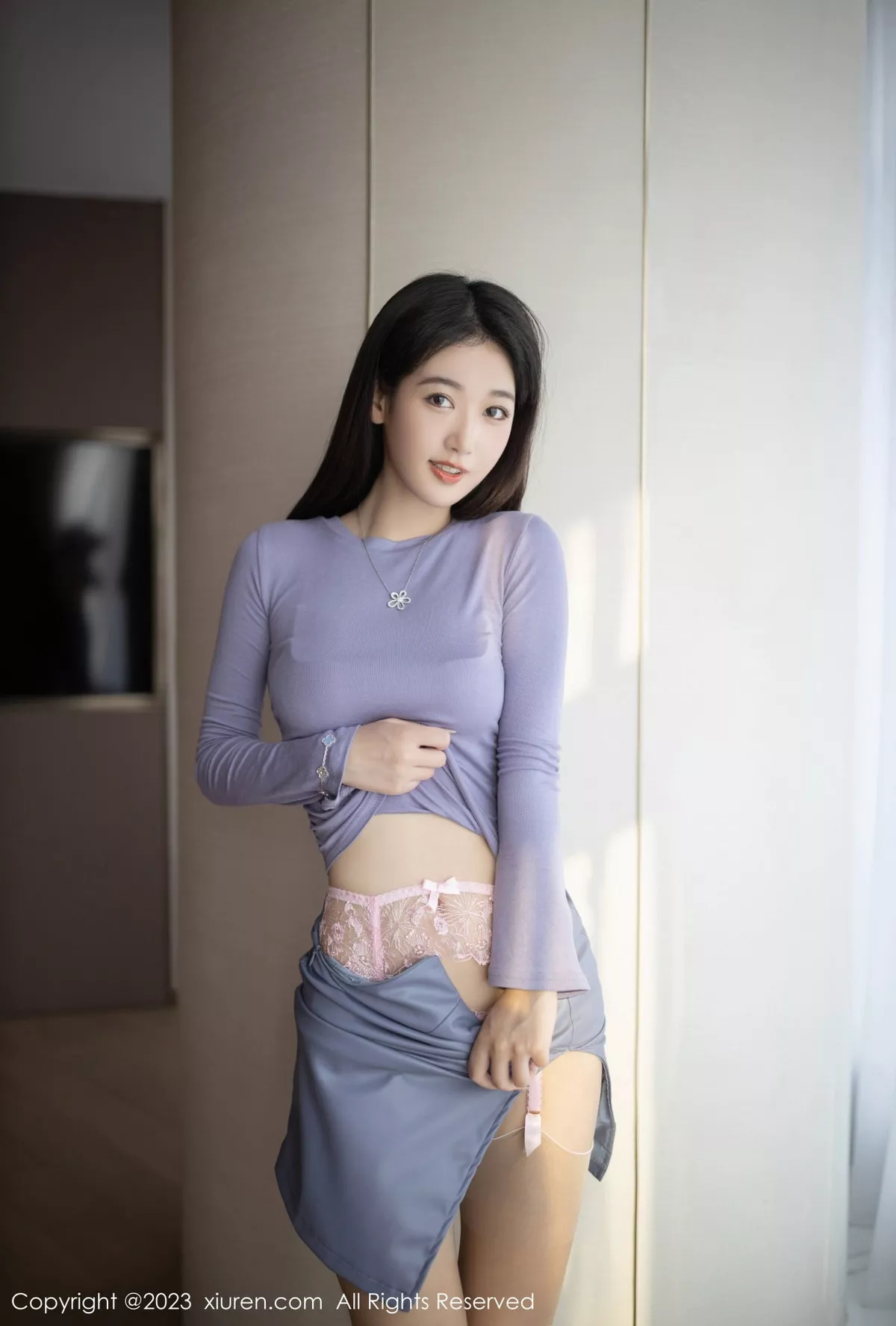 秀人集.com_[XiuRen秀人网]No.6258_模特唐安琪下午茶主题半脱露粉色蕾丝内衣秀曼妙身姿诱惑写真78P