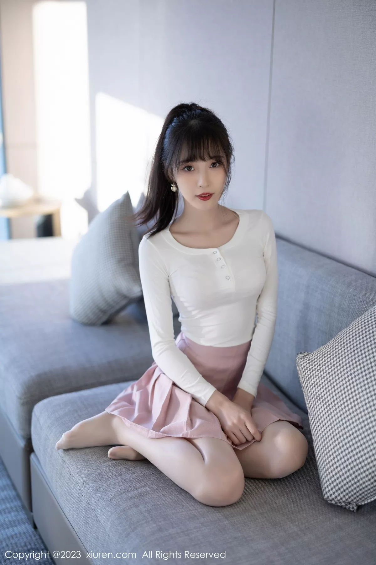 秀人集.com_[XiuRen秀人网]No.6263_模特林星阑白色上衣配粉色短裙露性感内衣秀曼妙身材诱惑写真85P