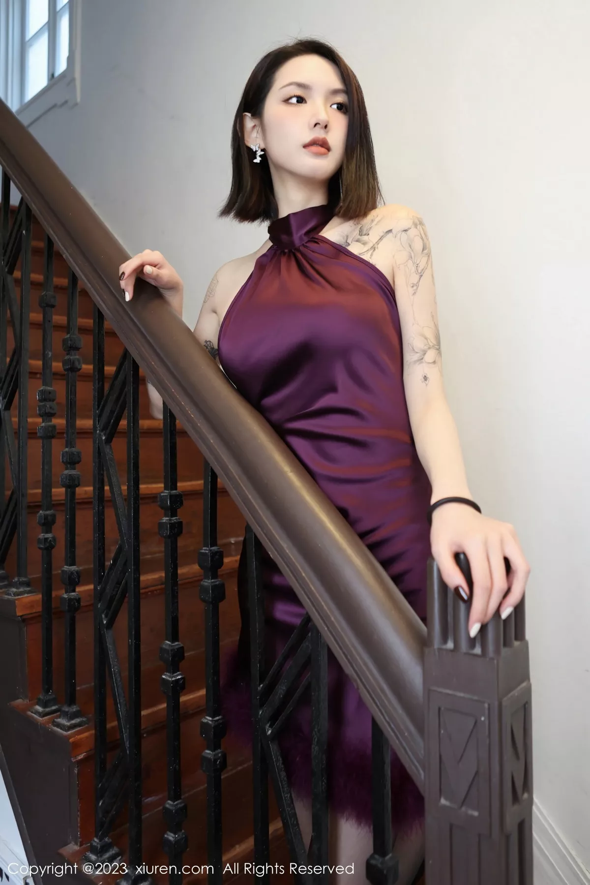 秀人集.com_[XiuRen秀人网]No.6280_模特乔一一性感紫色连衣裙配超薄黑丝秀曼妙身姿迷人诱惑写真71P