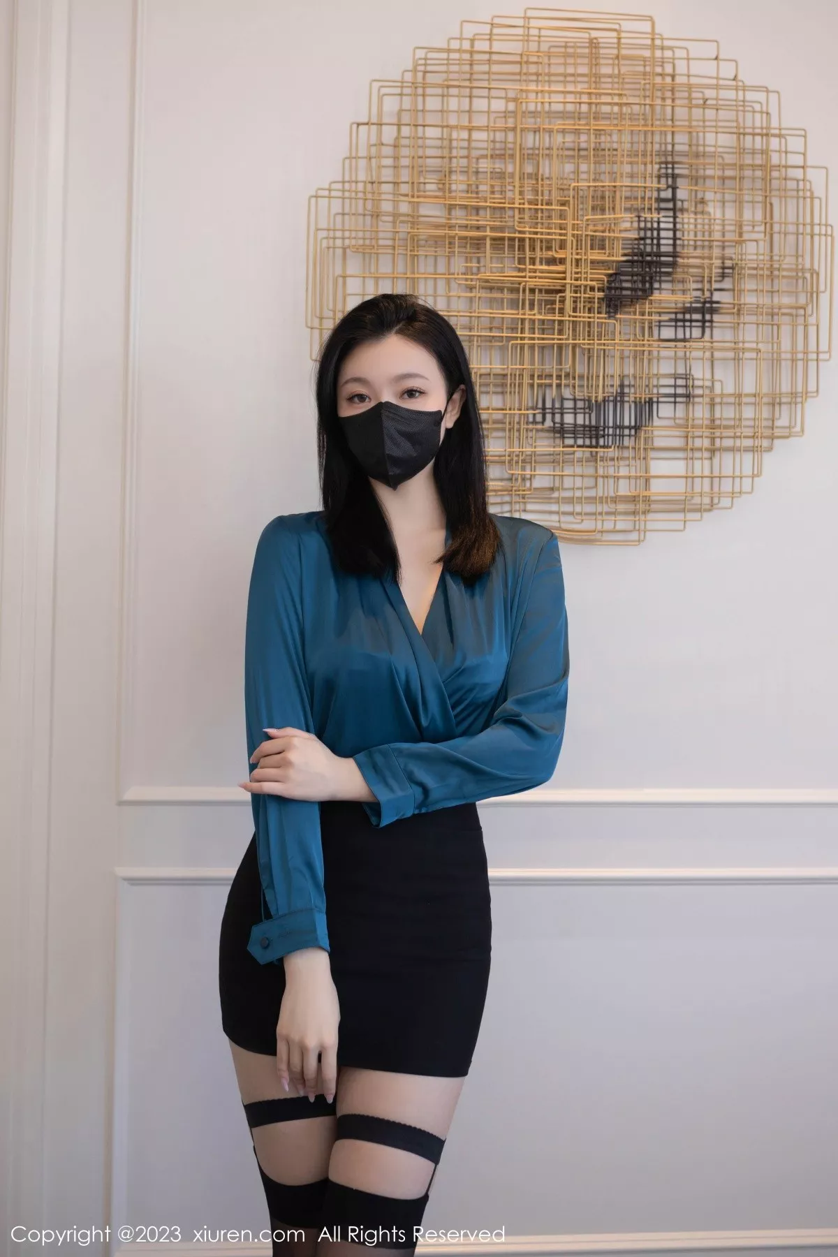 秀人集.com_[XiuRen秀人网]No.6413_模特安然anran蓝色上衣配黑短裙露紫色内衣秀曼妙身姿诱惑写真80P