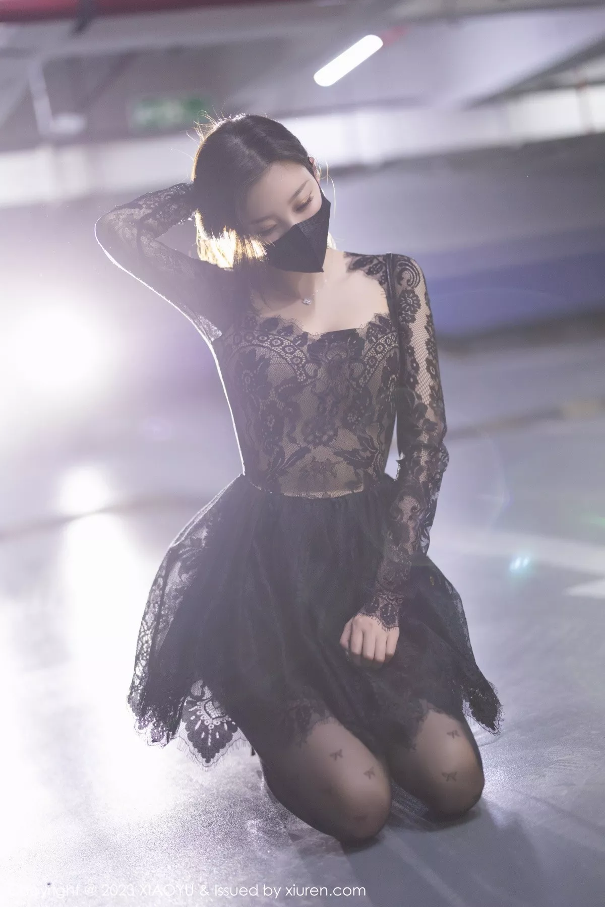 秀人集.com_[XiaoYu画语界]Vol.988_女神杨晨晨Yome性感黑色蕾丝连衣短裙露黑色内衣完美诱惑写真92P