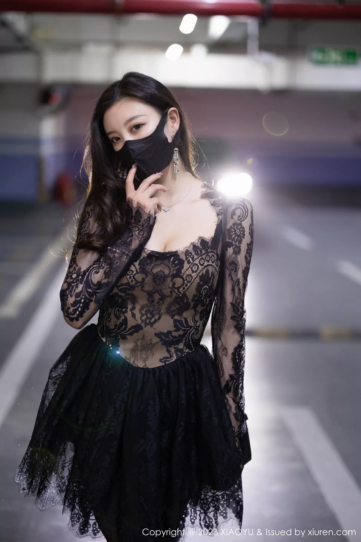 秀人集.com_[XiaoYu画语界]Vol.988_女神杨晨晨Yome性感黑色蕾丝连衣短裙露黑色内衣完美诱惑写真92P