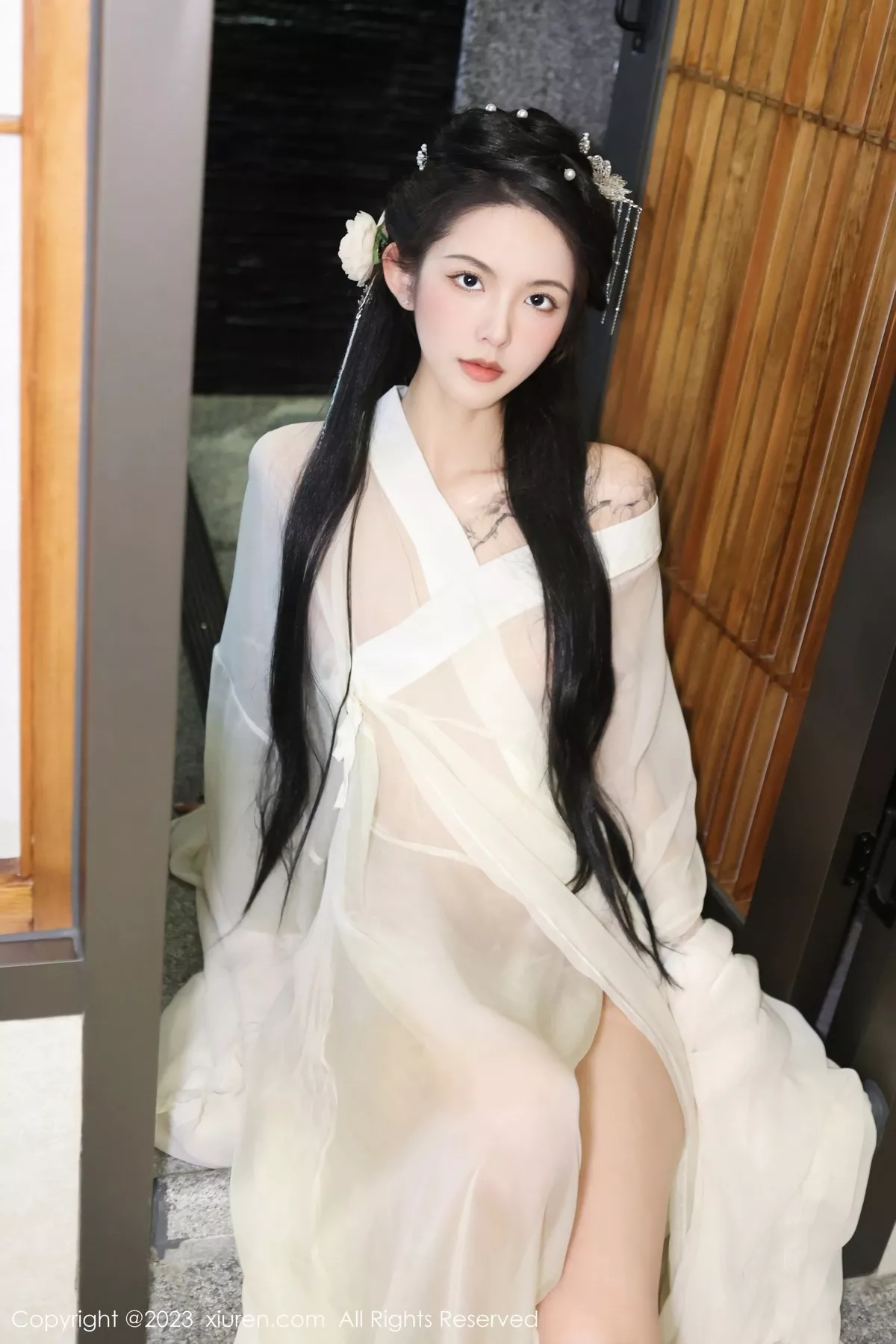 秀人集.com_[XiuRen秀人网]No.6430_模特乔一一温泉浴池白纱轻透古装服饰秀惹火身材极致诱惑写真82P