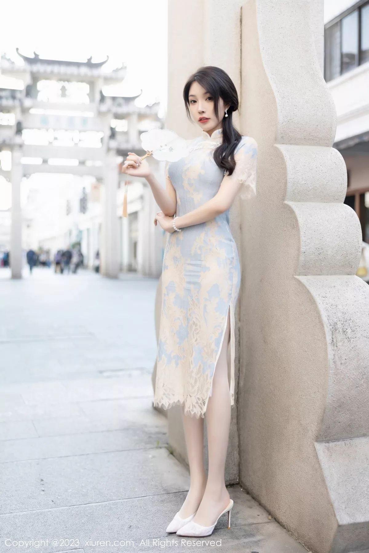 秀人集.com_[XiuRen秀人网]No.6434_女神徐莉芝Booty脱浅色旗袍露蓝浅色蕾丝内衣开档肉丝诱惑写真87P