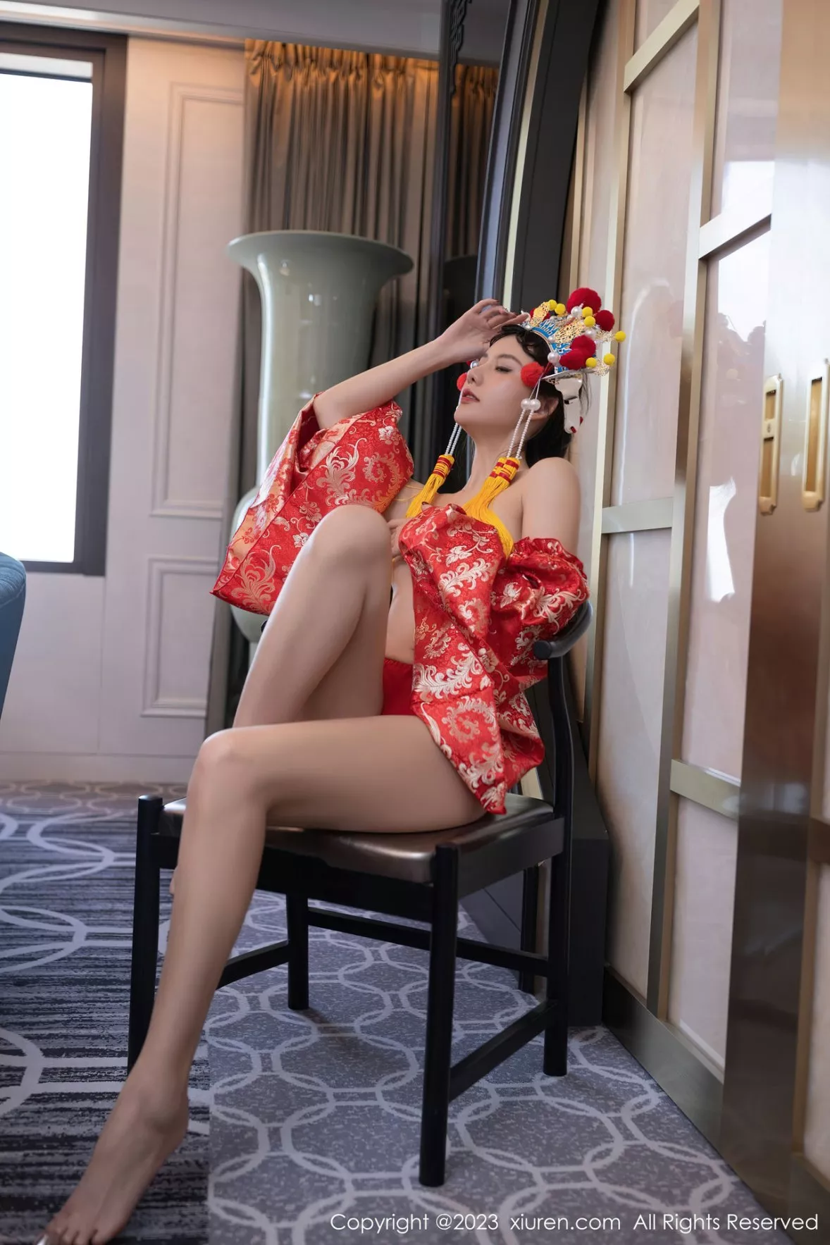 秀人集.com_[XiuRen秀人网]No.6308_模特就是阿朱啊喜庆花嫁主题私房半脱露曼妙绝美身姿诱惑写真81P